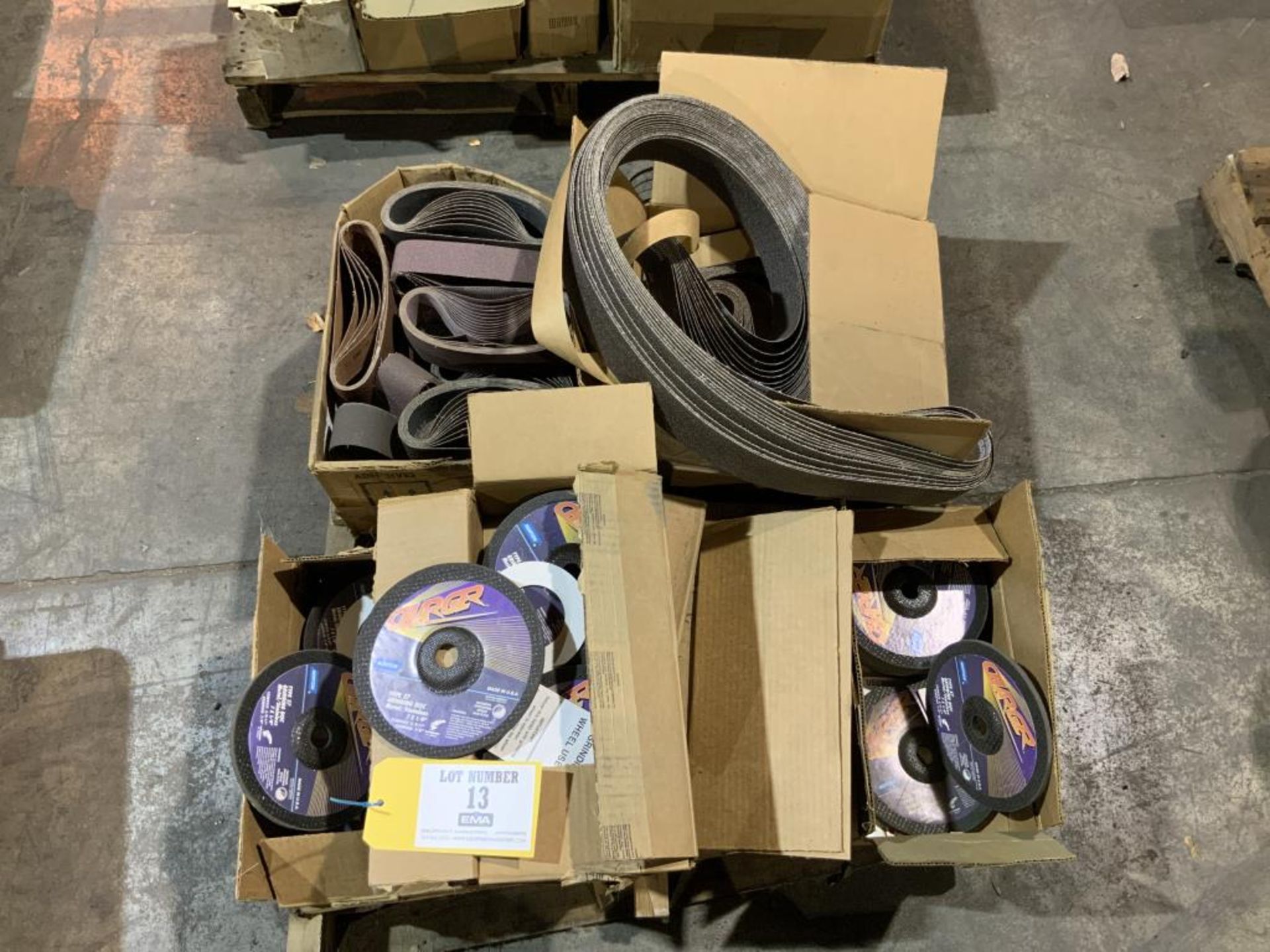 Assorted grinding wheels and belts