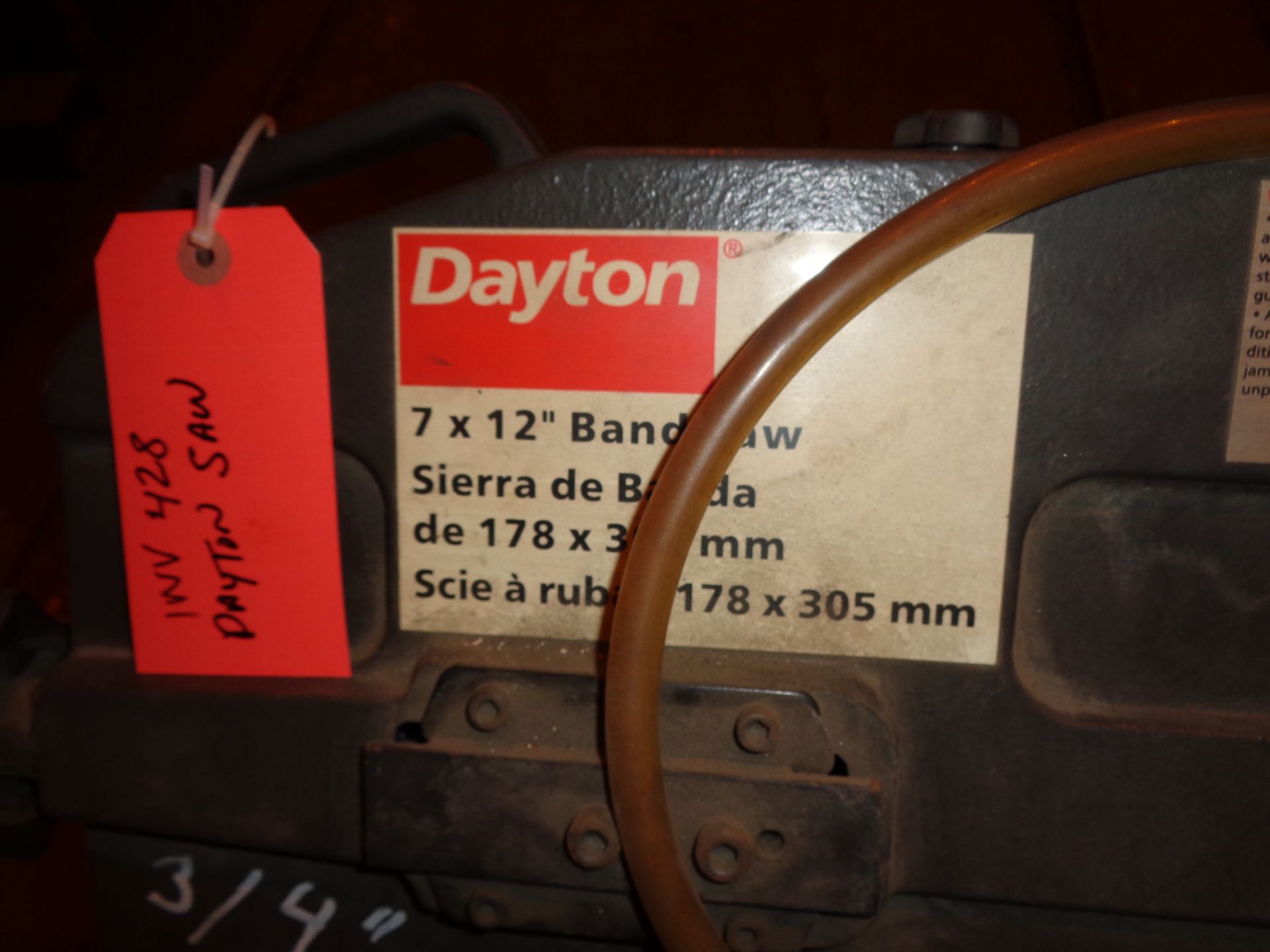 Dayton 7" x 12" Band Saw (428) - Image 5 of 15