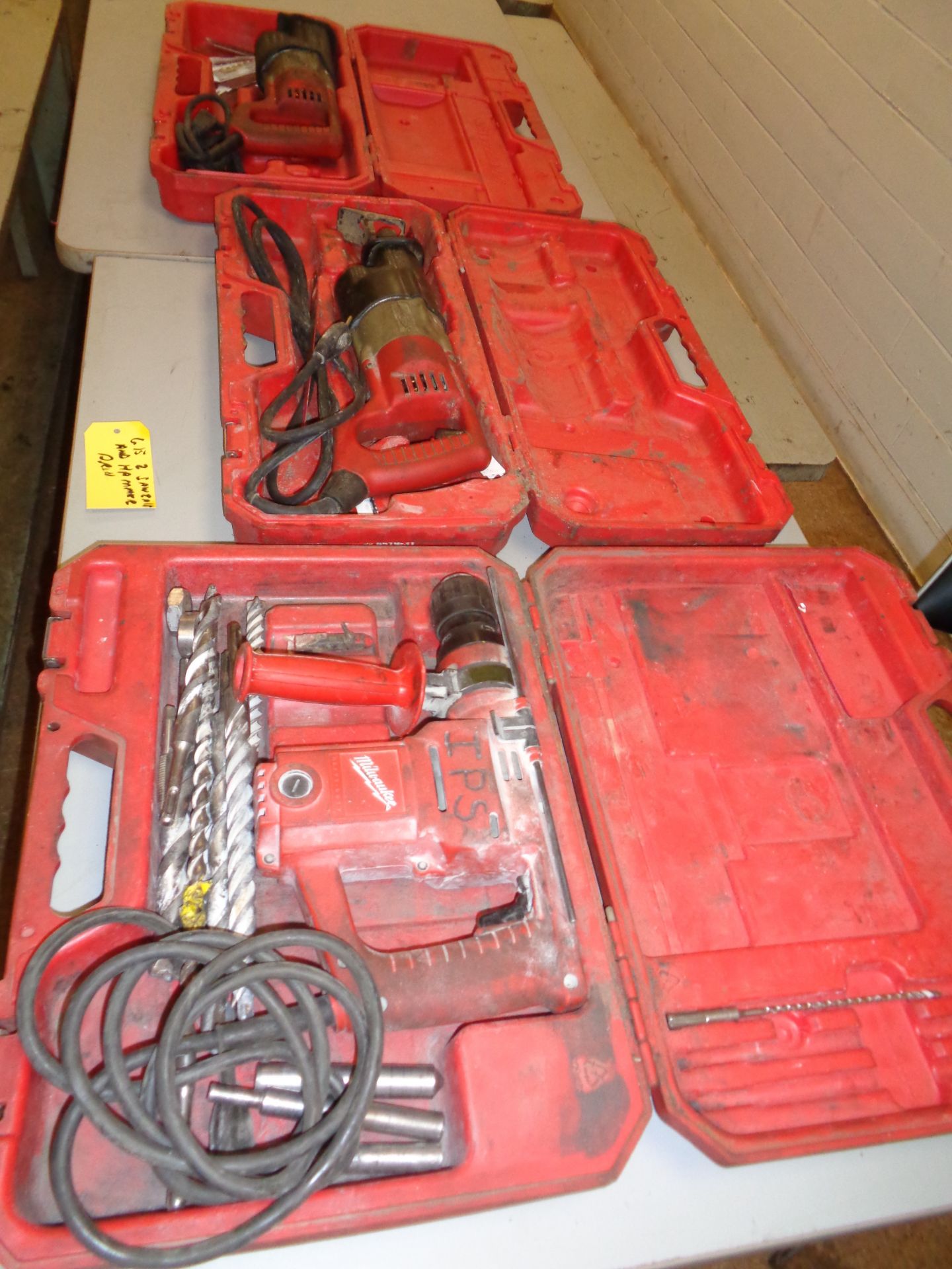 Lot Milwaukee Sawzall & Hammer Drill (615) - Image 14 of 17