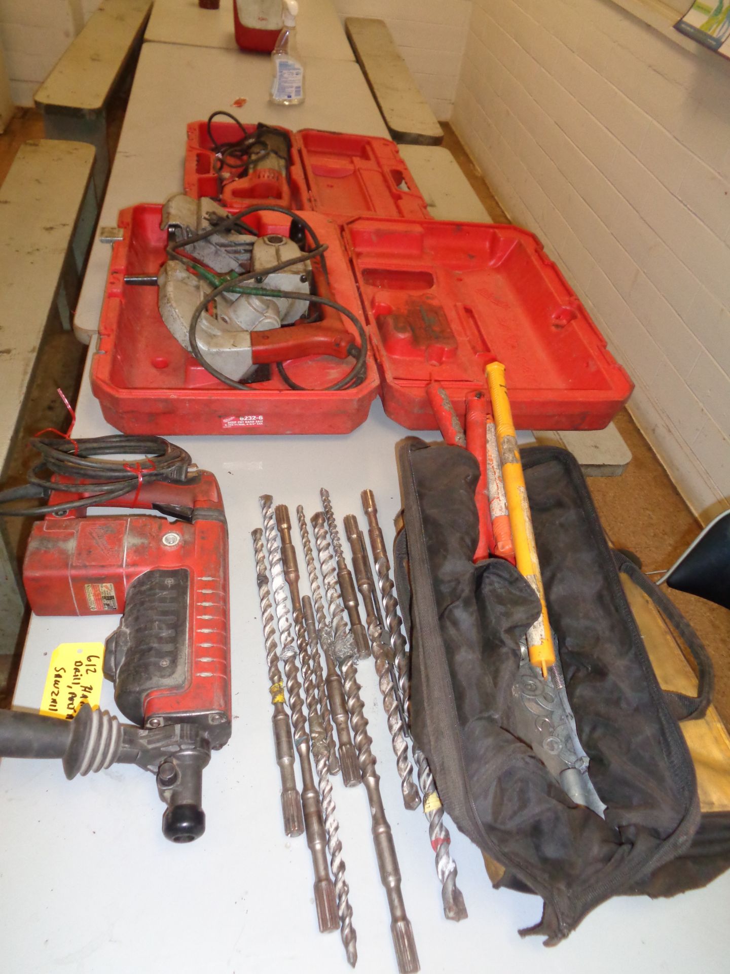 Lot of Milwaukee Hammer Drill, Portaband, Sawzall - Image 14 of 18