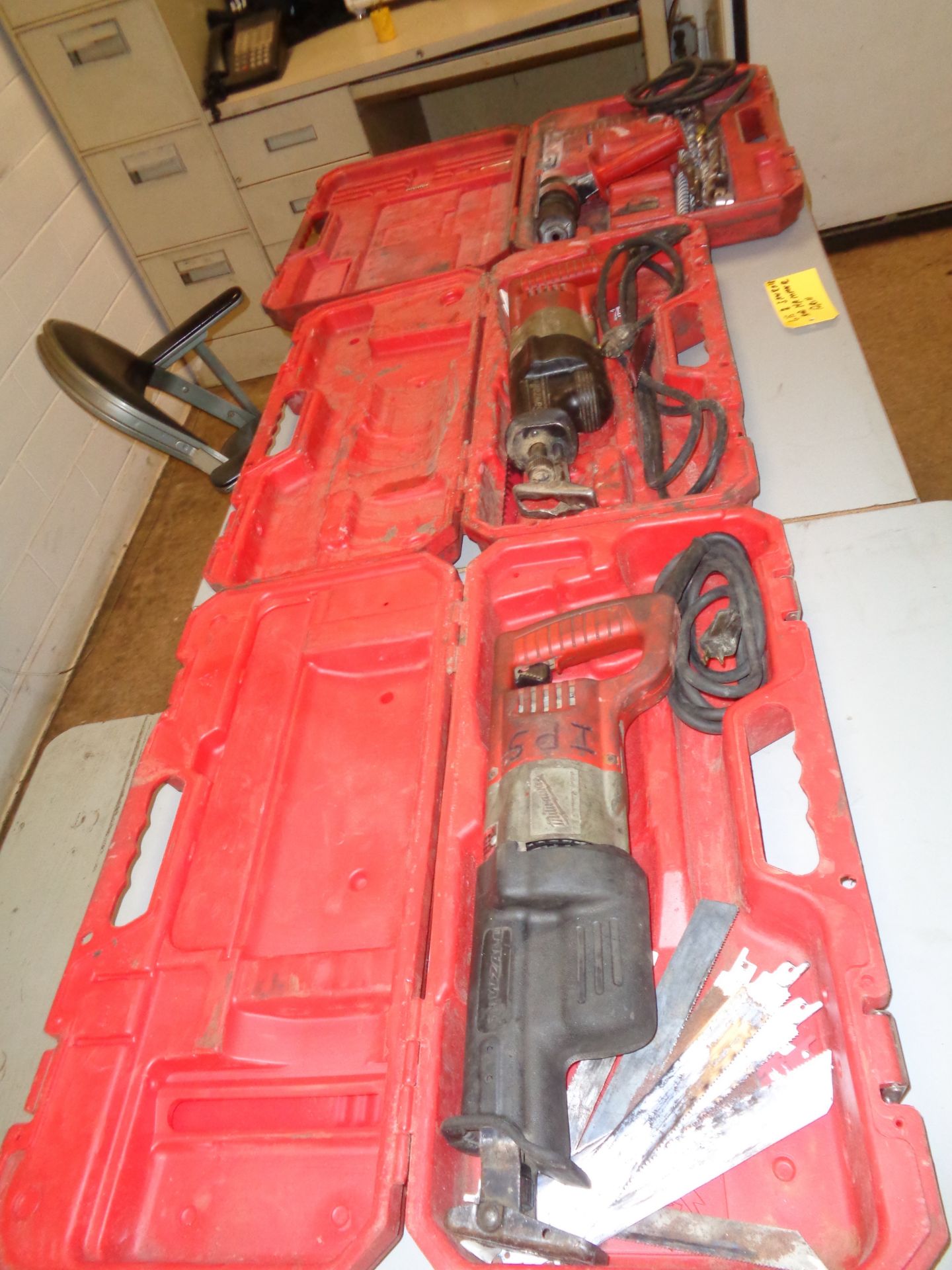 Lot Milwaukee Sawzall & Hammer Drill (615) - Image 13 of 17