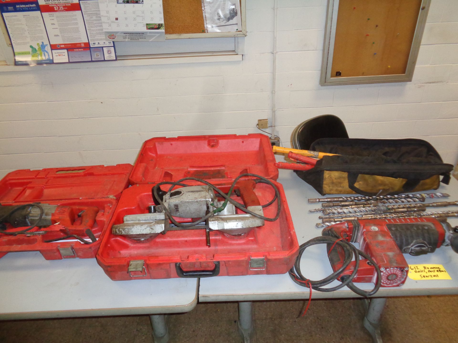 Lot of Milwaukee Hammer Drill, Portaband, Sawzall - Image 15 of 18