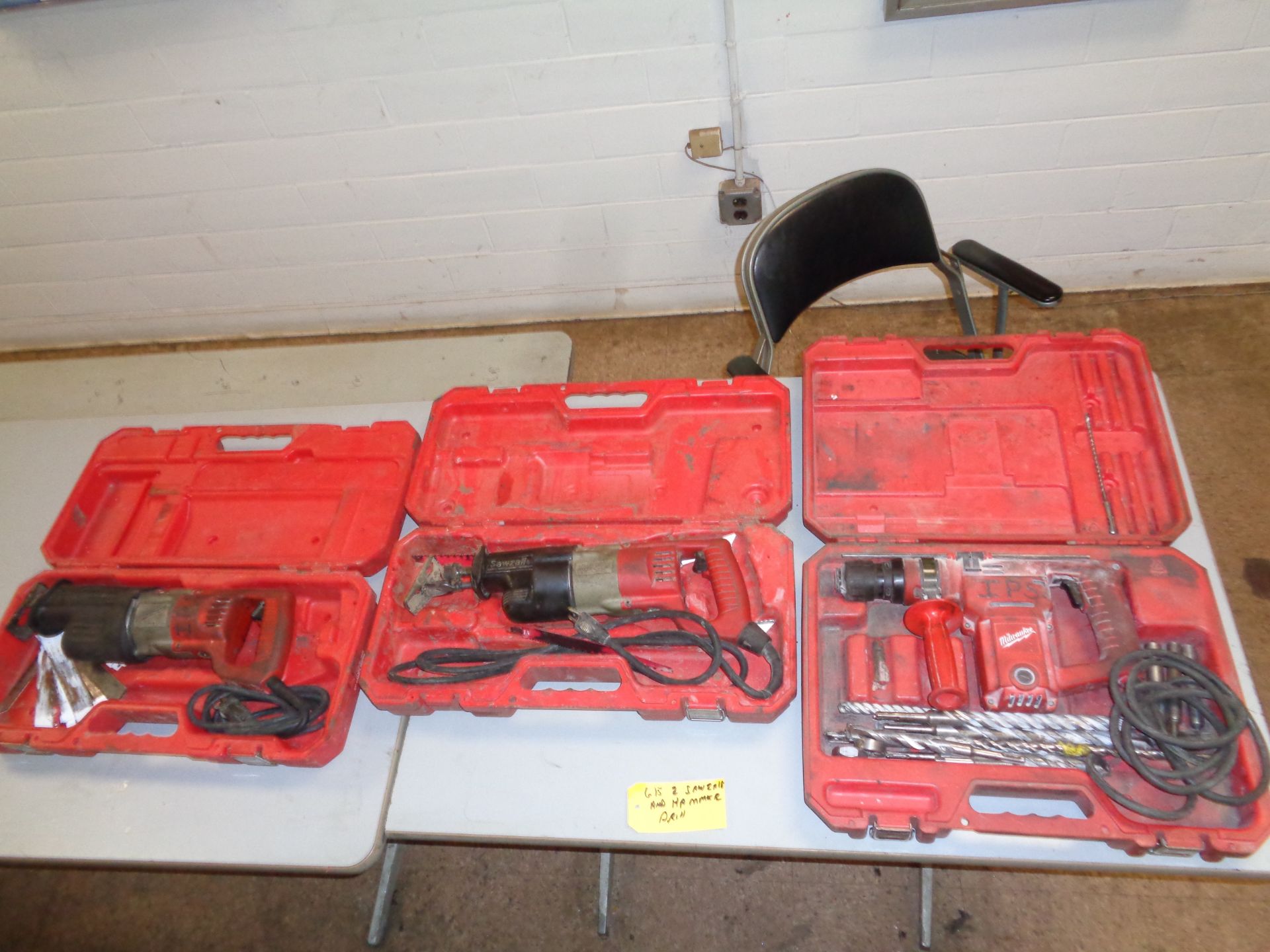 Lot Milwaukee Sawzall & Hammer Drill (615)