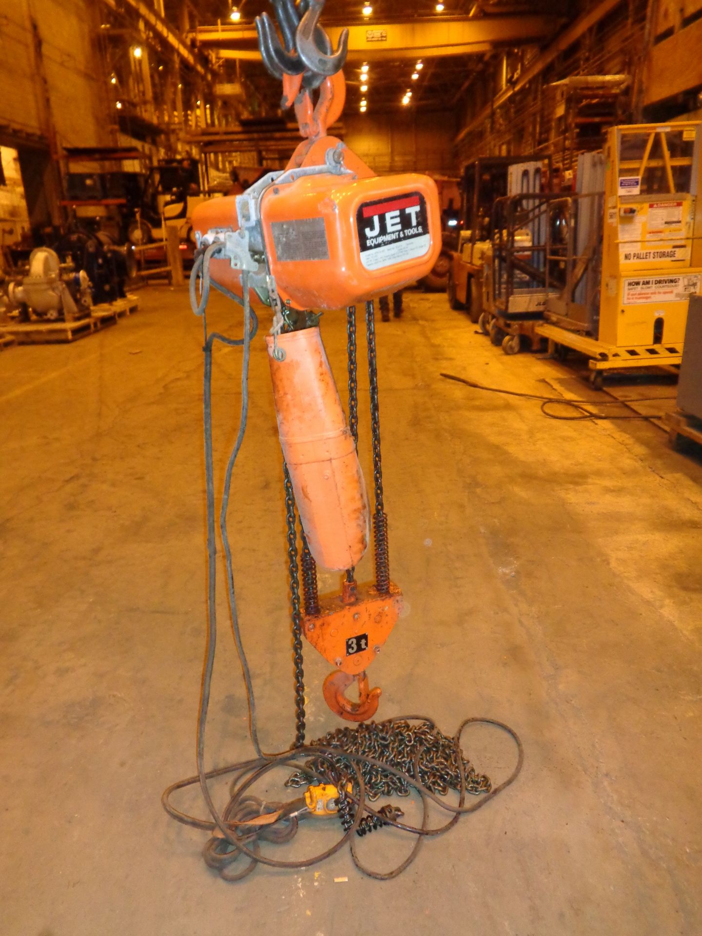 Jet 3 Ton 110volt Chain Hoist (654) - Image 12 of 12