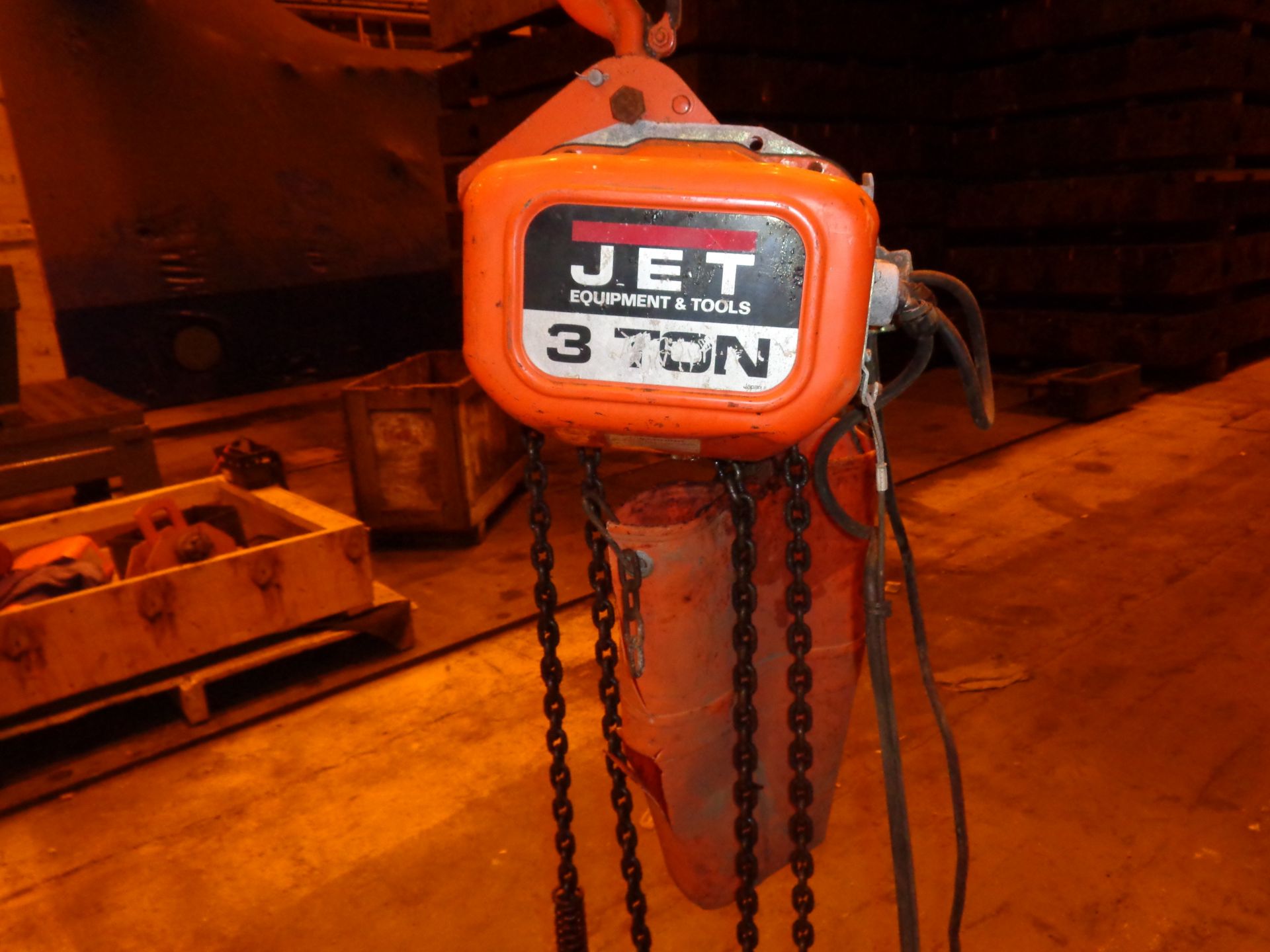 Jet 3 Ton 110volt Chain Hoist (654) - Image 7 of 12