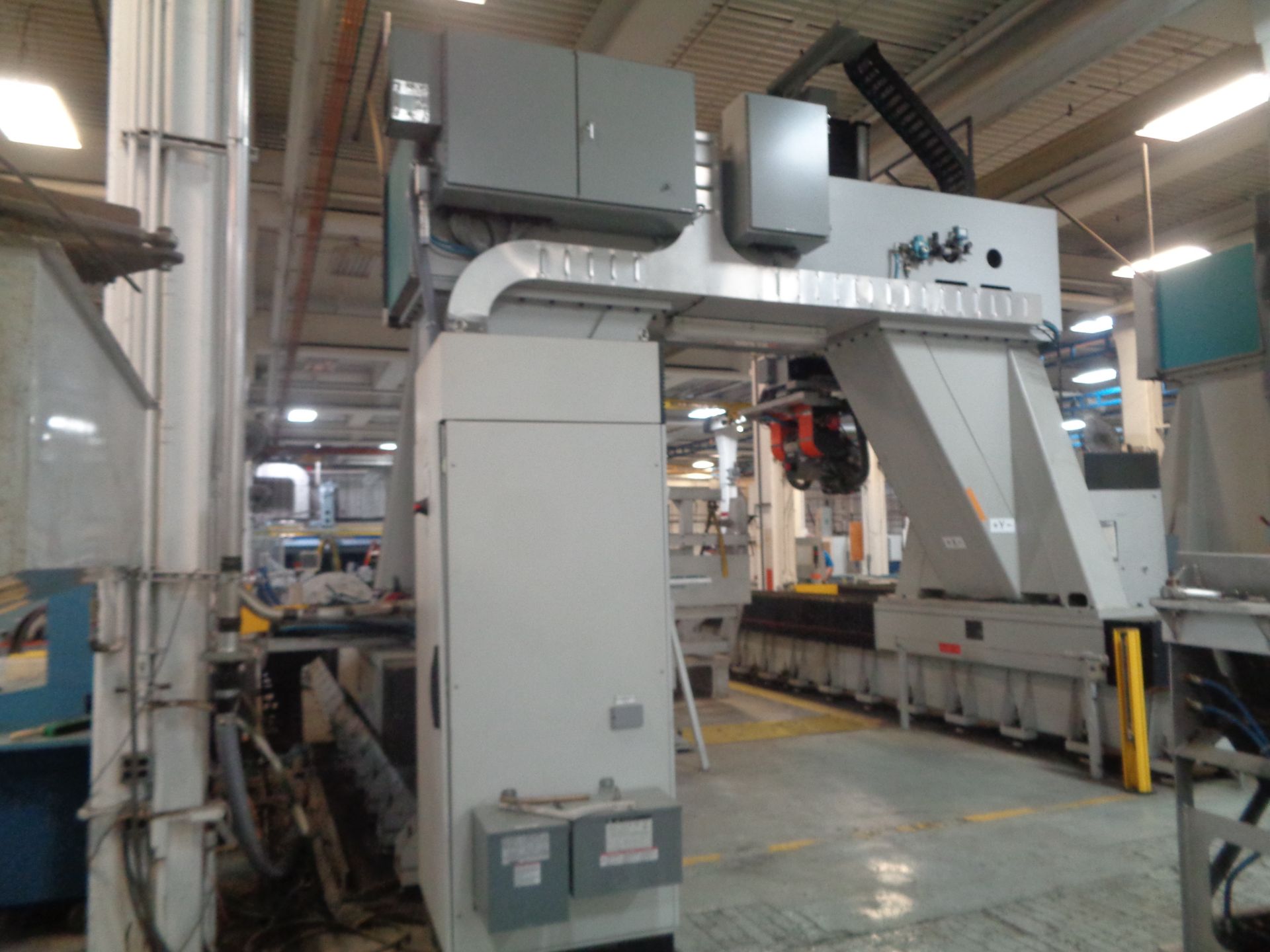 2009 Flow 4 Spindle Multi-Axis CNC Gantry Drill Perforation machine. - Image 9 of 30