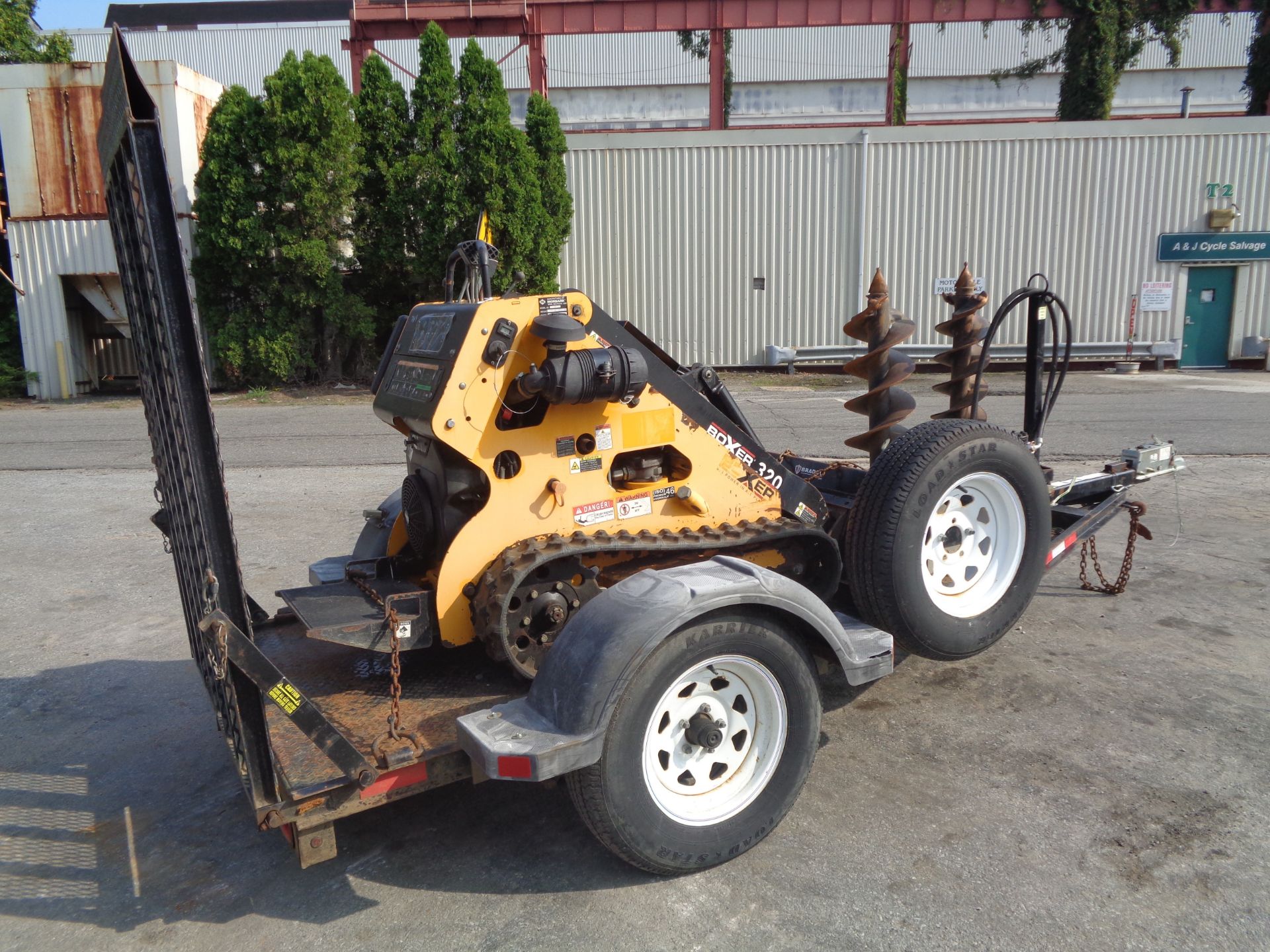 2014 Boxer 320 Walk Behind Skid Steer with Trailer - Image 6 of 12