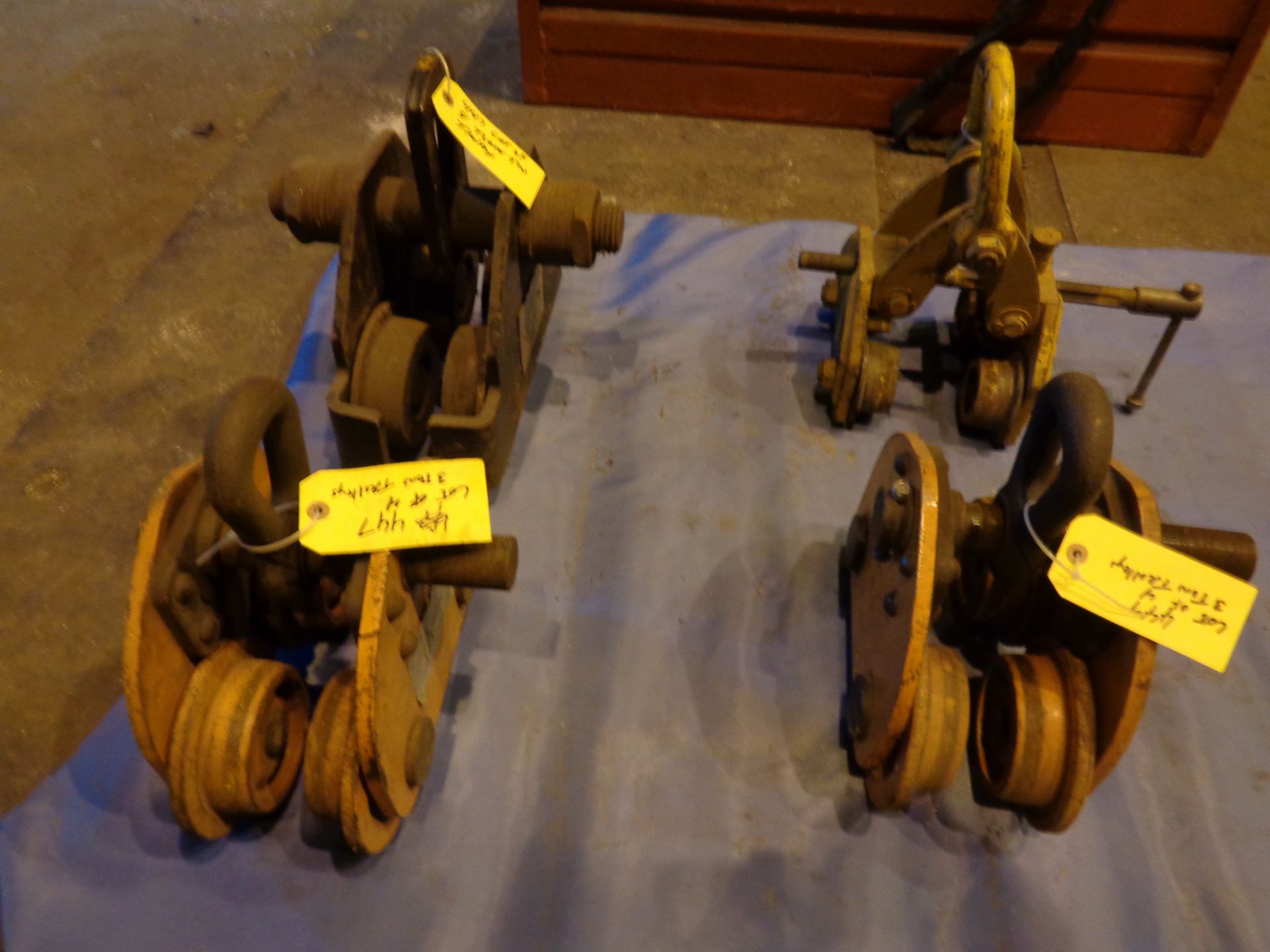 Lot of four 3 Ton Crane Trolleys (#447) - Image 4 of 16