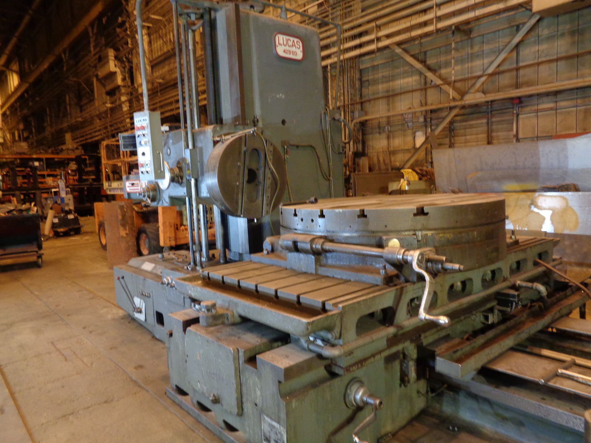Lucas 42B-60 Horizontal Boring Mill Milling Lathe Machine - Rotary Table - Image 13 of 17