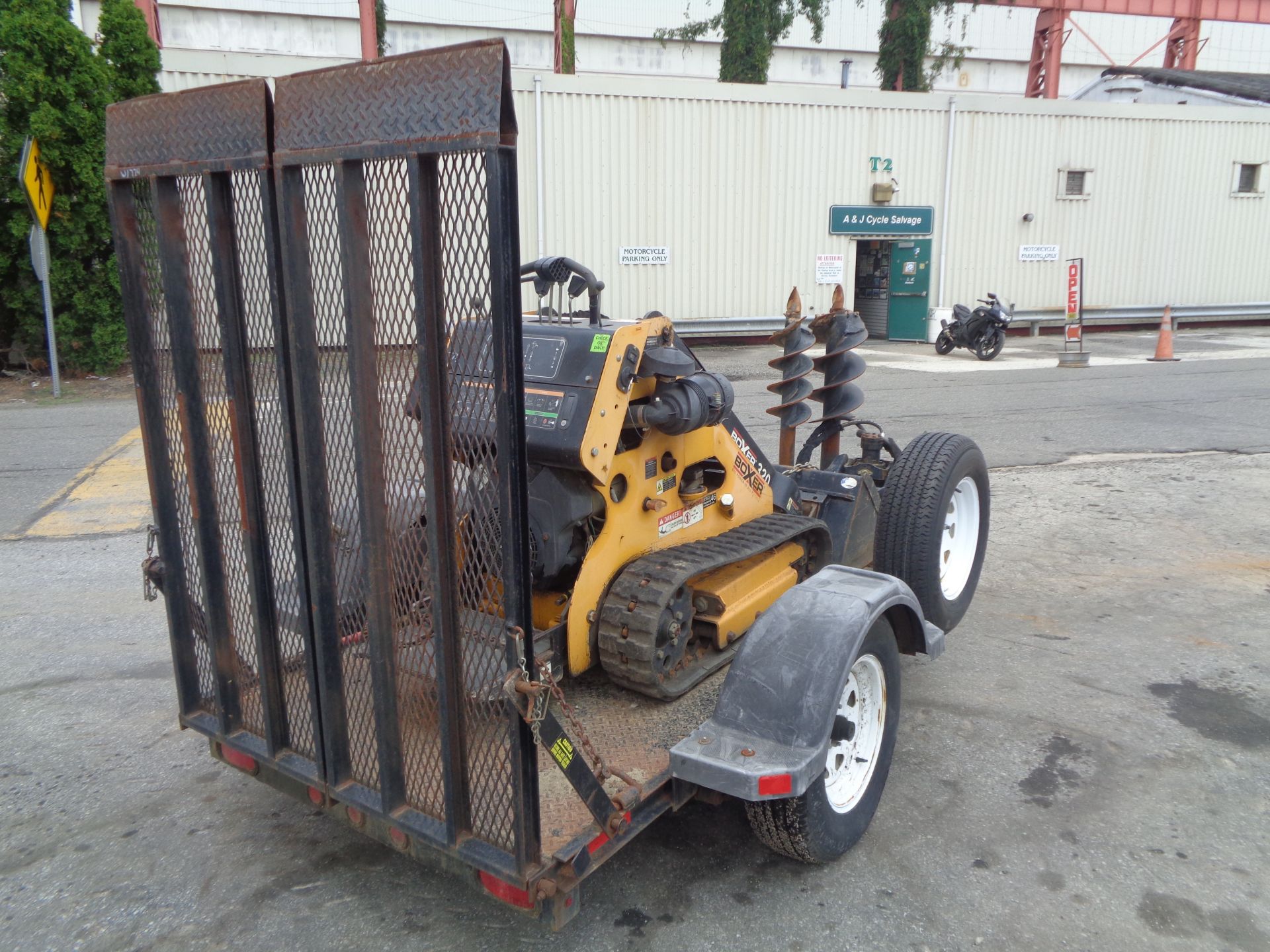 2014 Boxer 320 Walk Behind Skid Steer with Trailer - Image 7 of 9