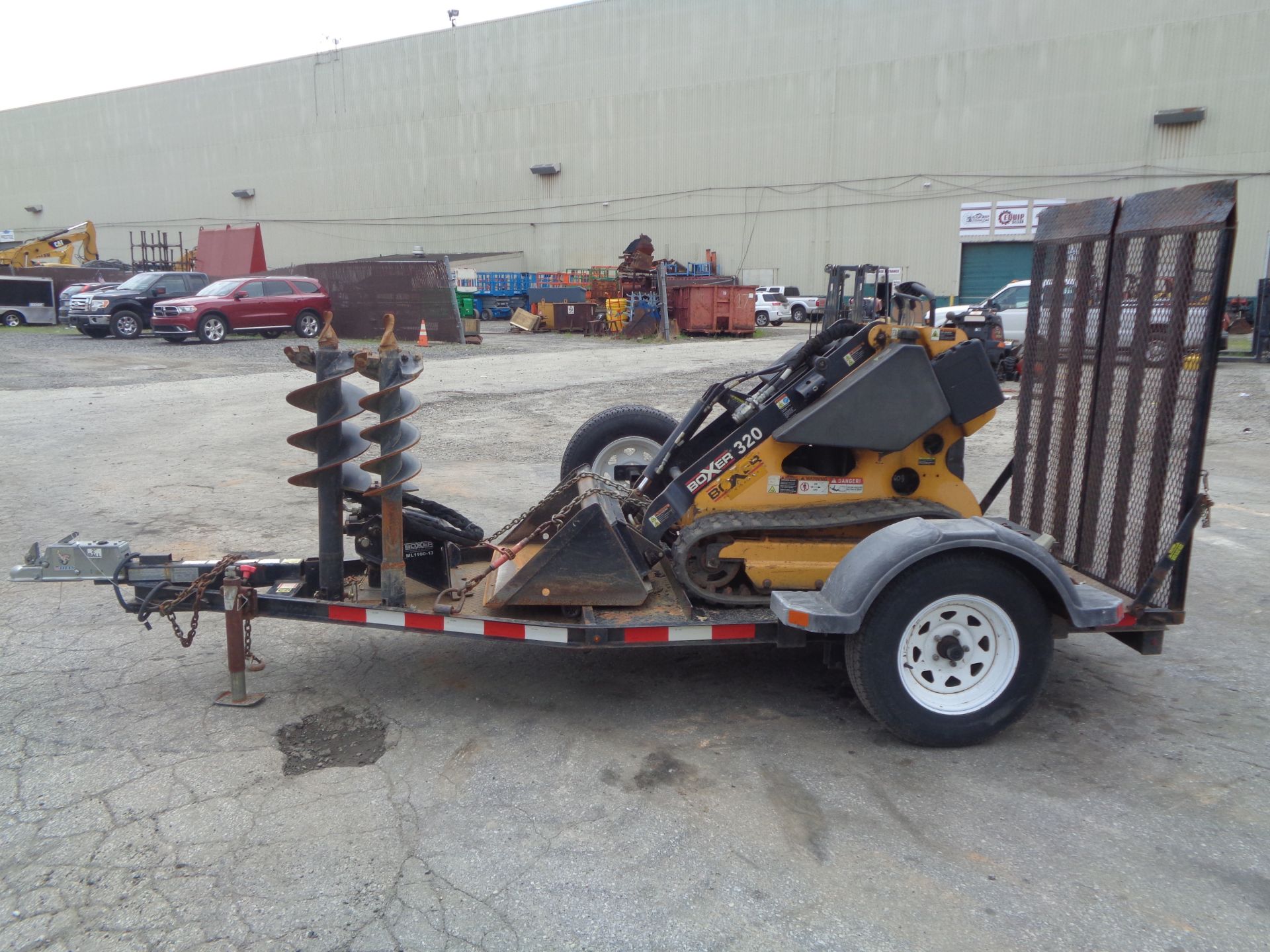 2014 Boxer 320 Walk Behind Skid Steer with Trailer - Image 3 of 9