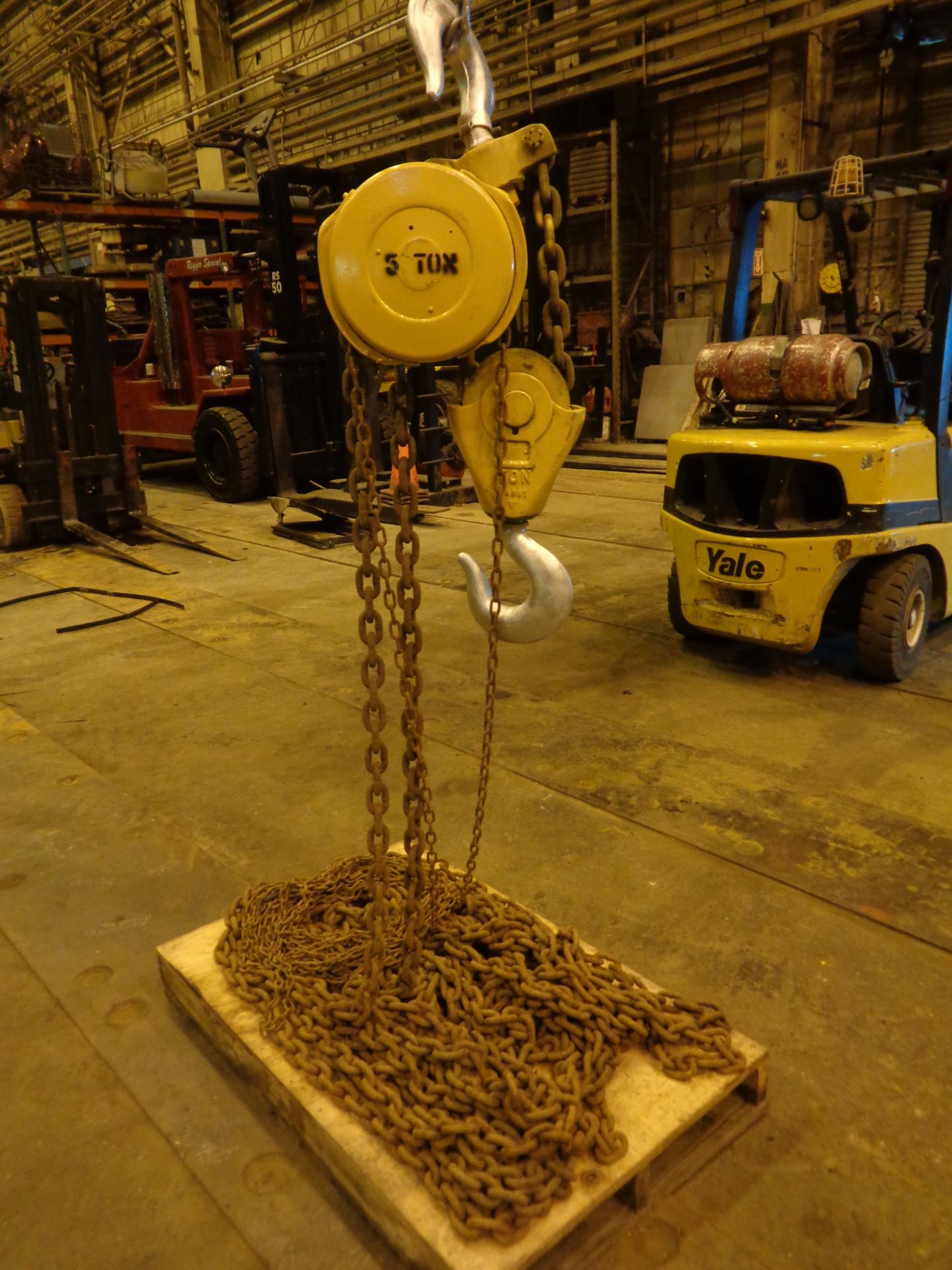 Yale 5 Ton Chain hoist 70' Drift - Image 8 of 8