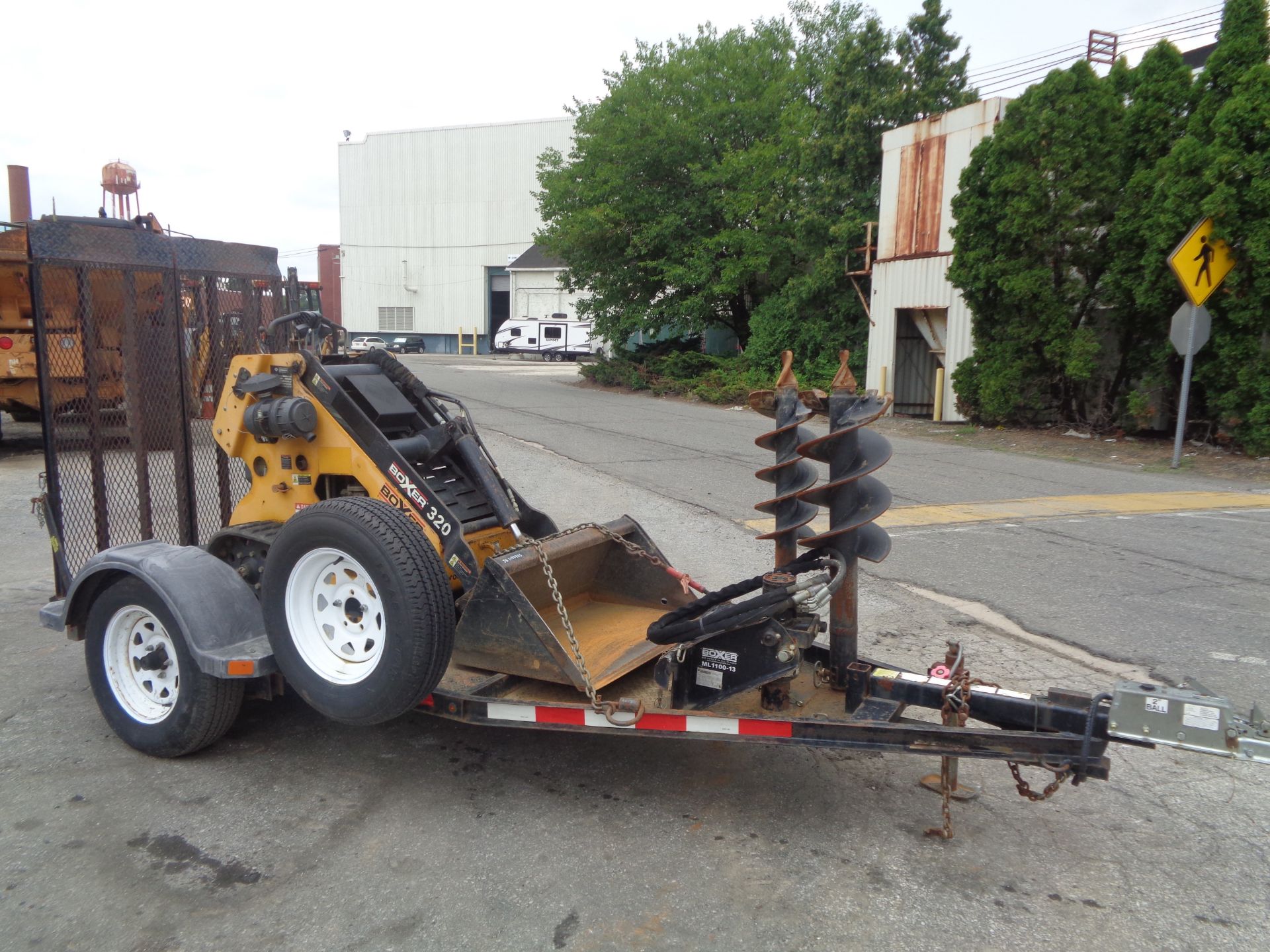 2014 Boxer 320 Walk Behind Skid Steer with Trailer - Image 6 of 9