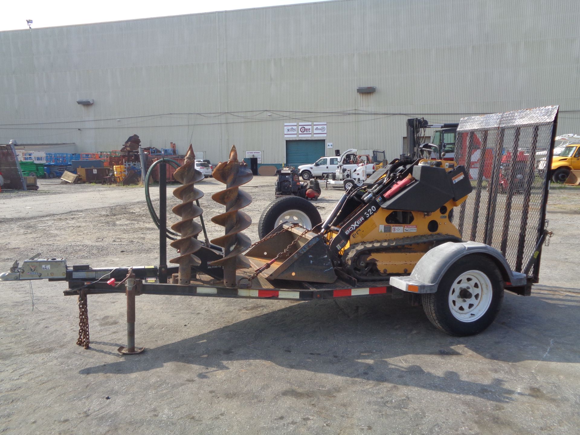 2014 Boxer 320 Walk Behind Skid Steer with Trailer