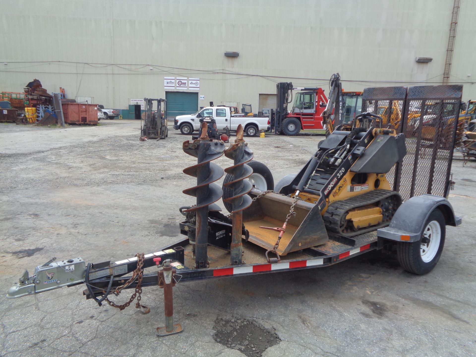 2014 Boxer 320 Walk Behind Skid Steer with Trailer - Image 4 of 9