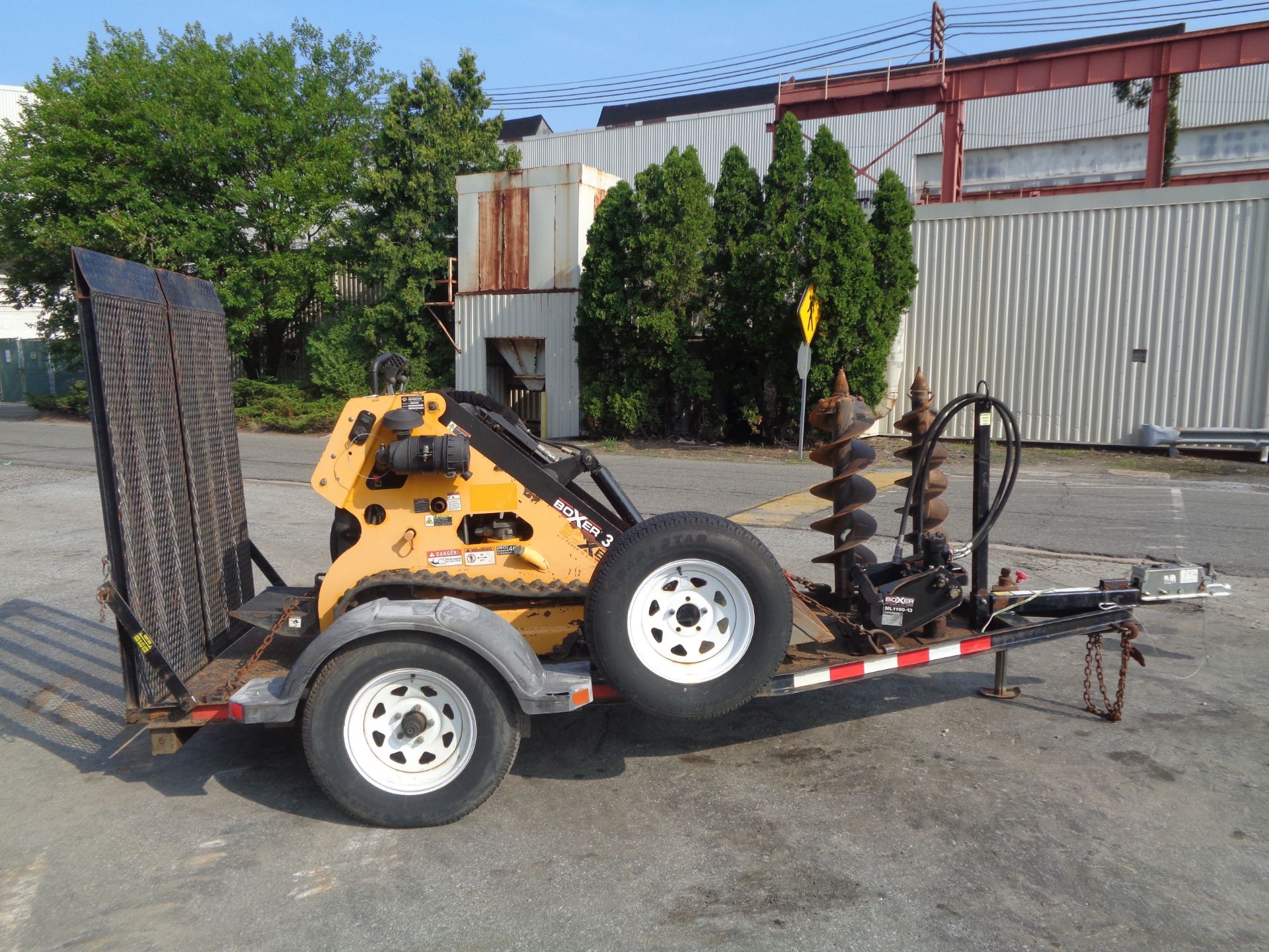 2014 Boxer 320 Walk Behind Skid Steer with Trailer - Image 7 of 12