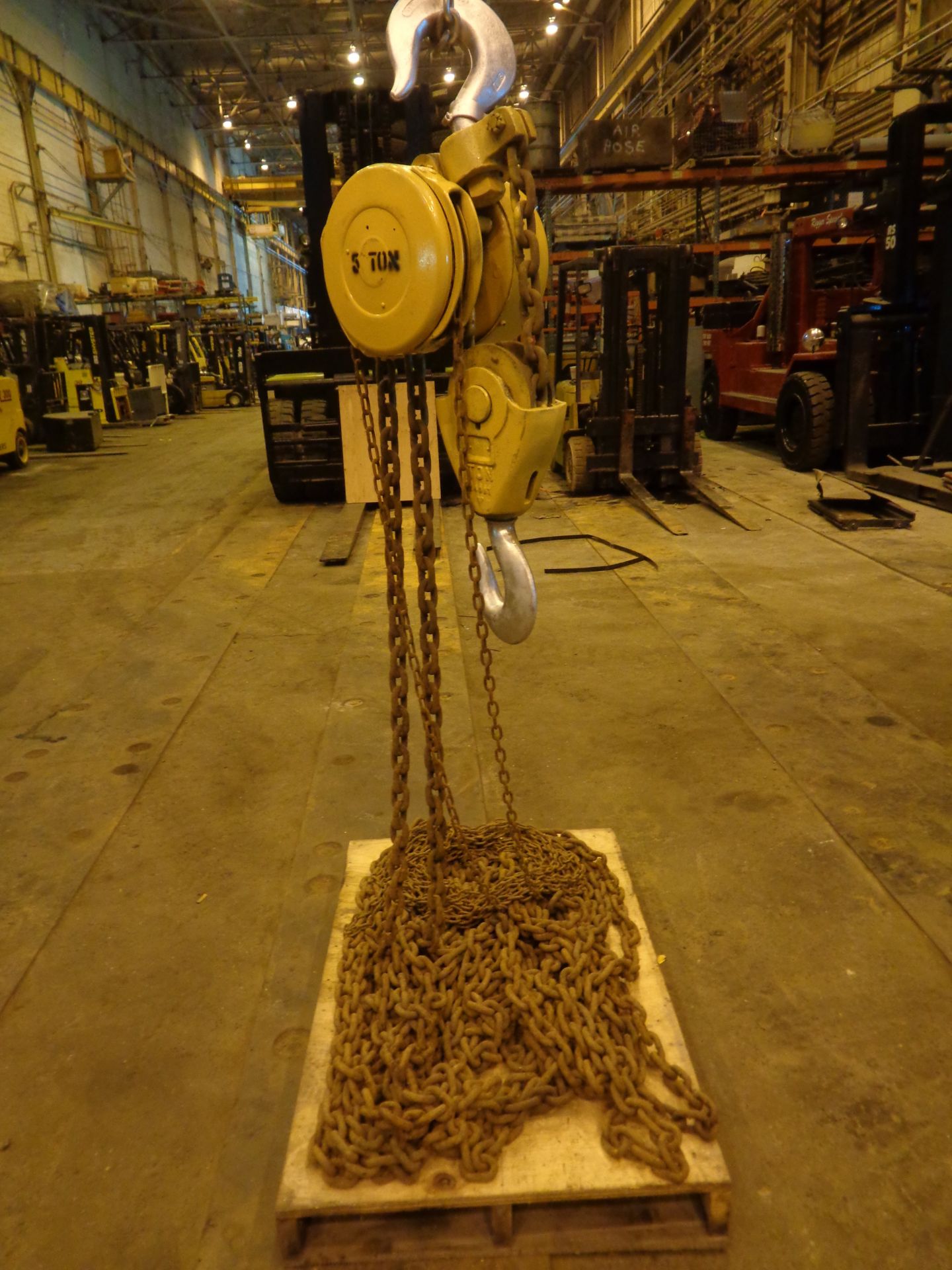 Yale 5 Ton Chain Hoist 70’ Drift - Image 7 of 8