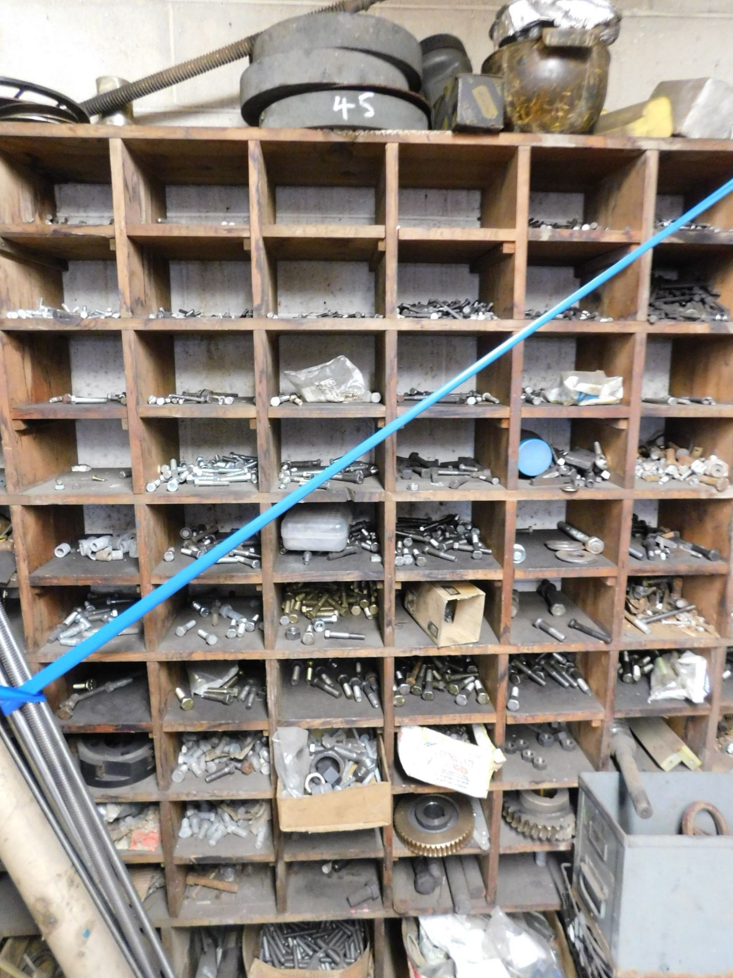 Contents of Shelves, Various Size and Types of Bolts, Nuts, All Thread, Hold Downs, Etc - Image 2 of 3