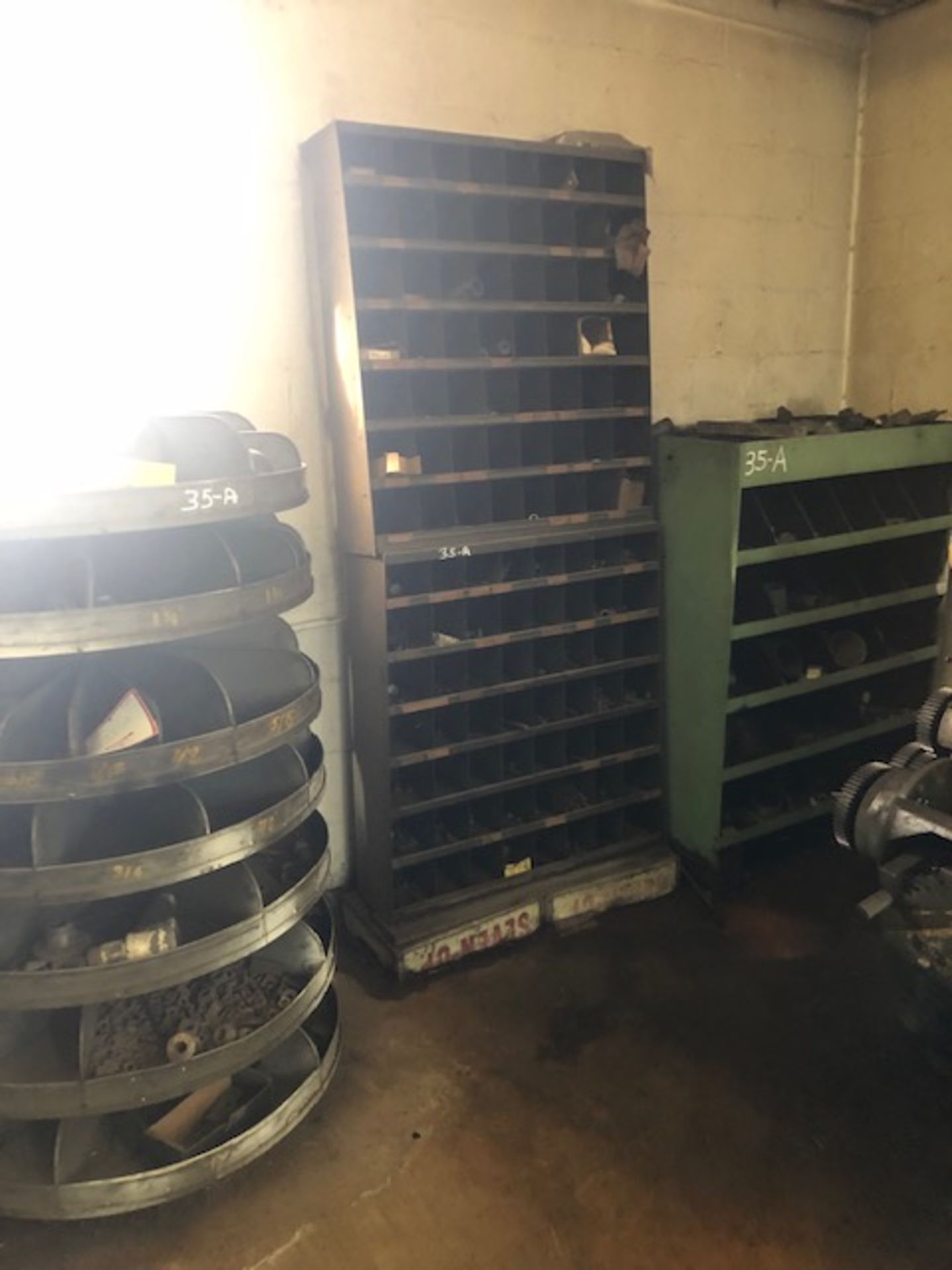 (3) Bins w/ Contents, Pipe Fittings, Bolts, Nuts, Conduit Fittings, Etc