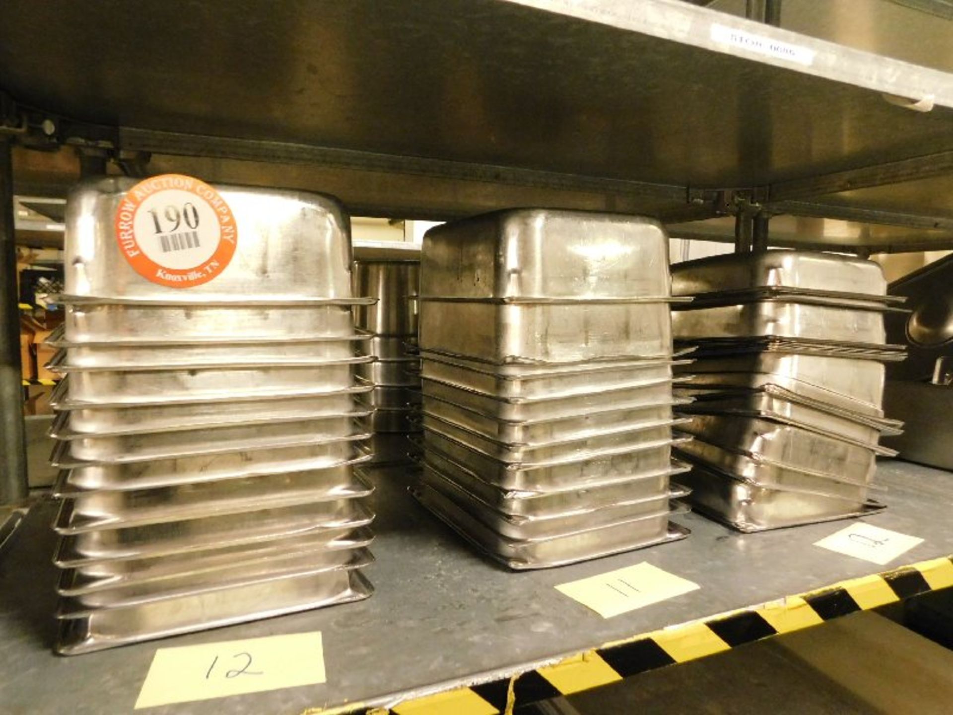 (45) Assorted Size Stainless Steel Drop-In Pans