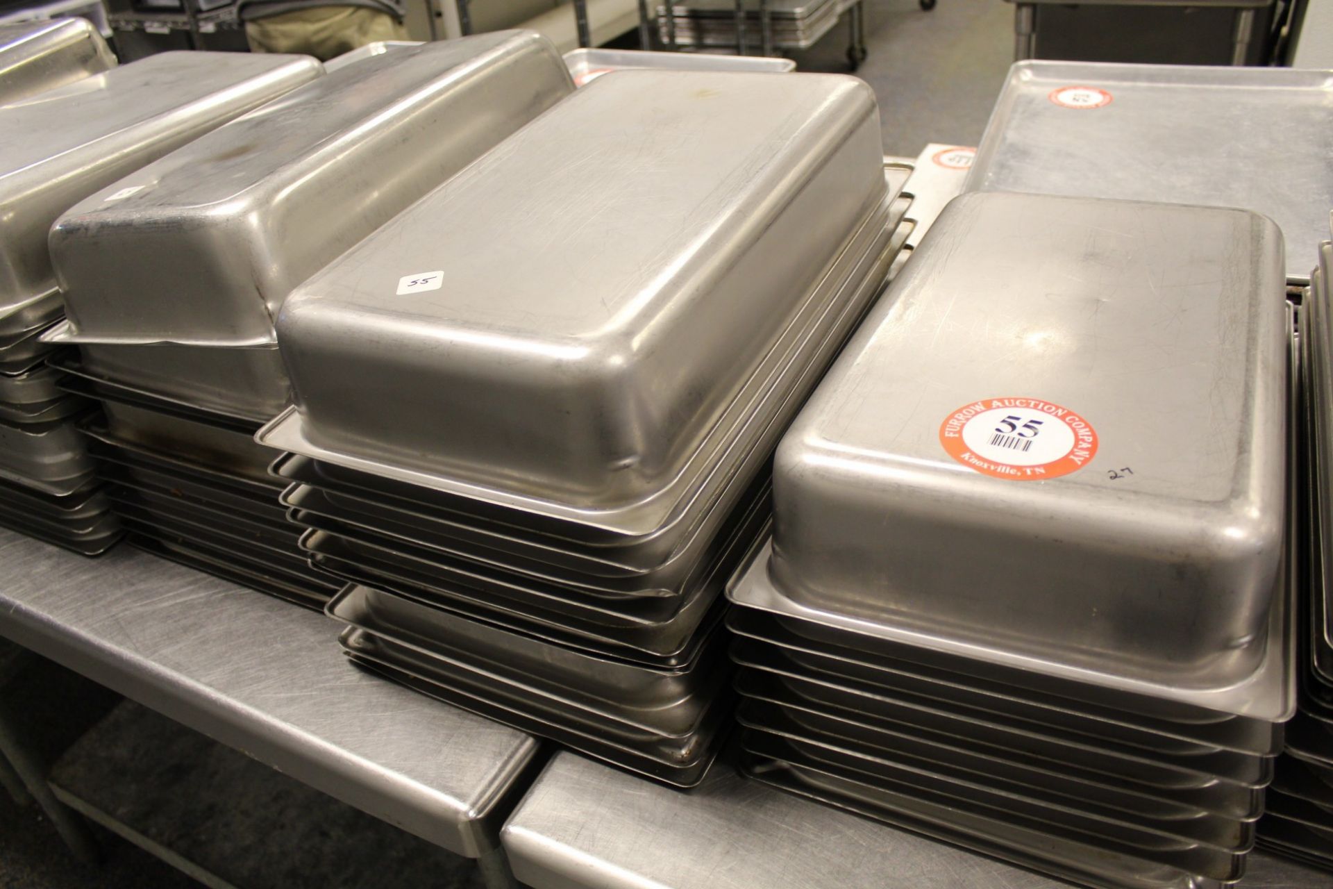 (27) 20" x 12" Stainless Steel Drop-In Pans