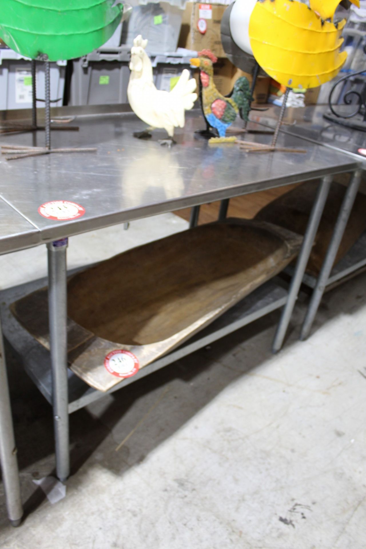 Stainless Steel Table w Backsplash, 48" x 30"