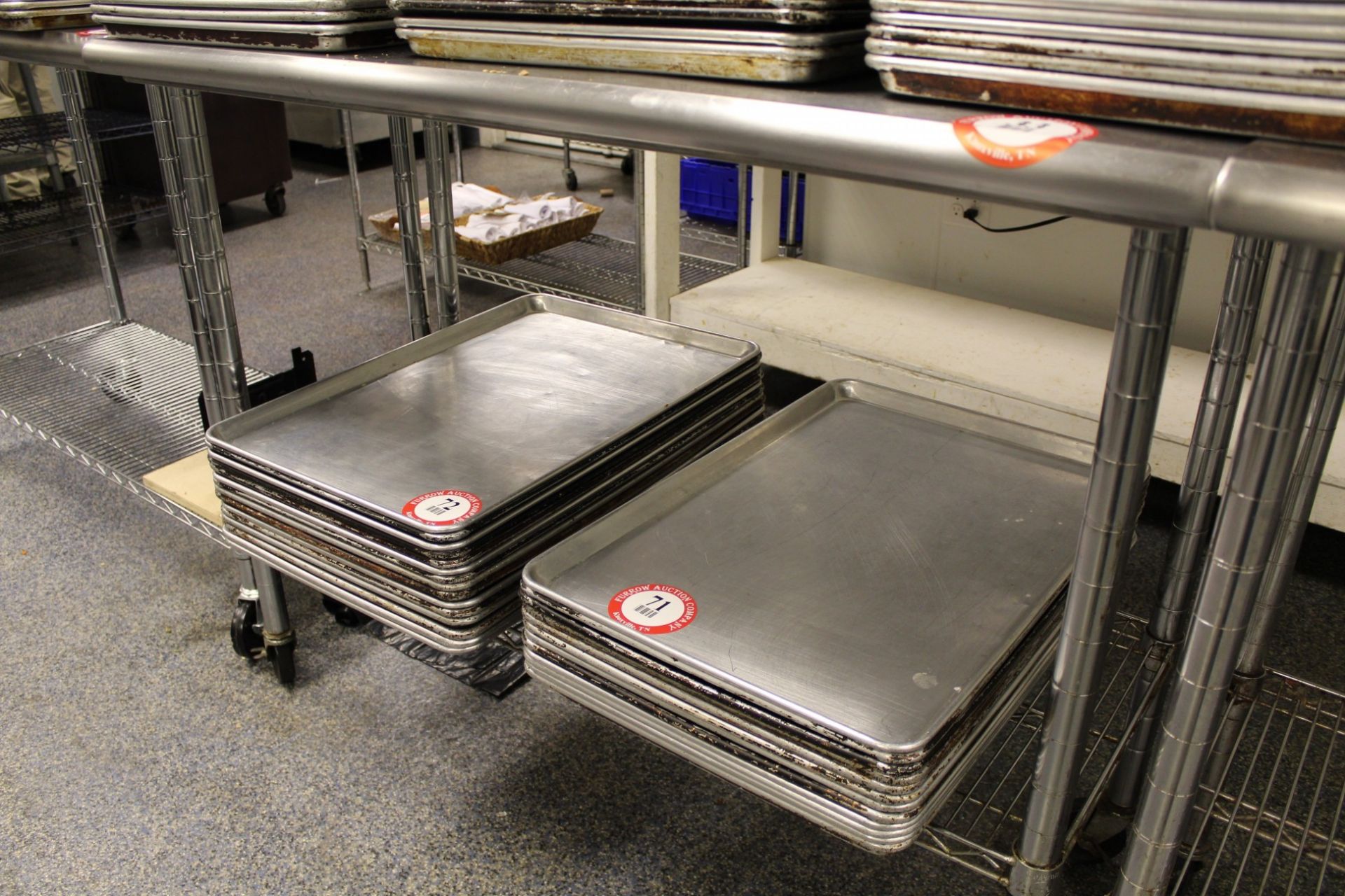 Stainless Steel Work Table on Casters, 49.5" x 24"