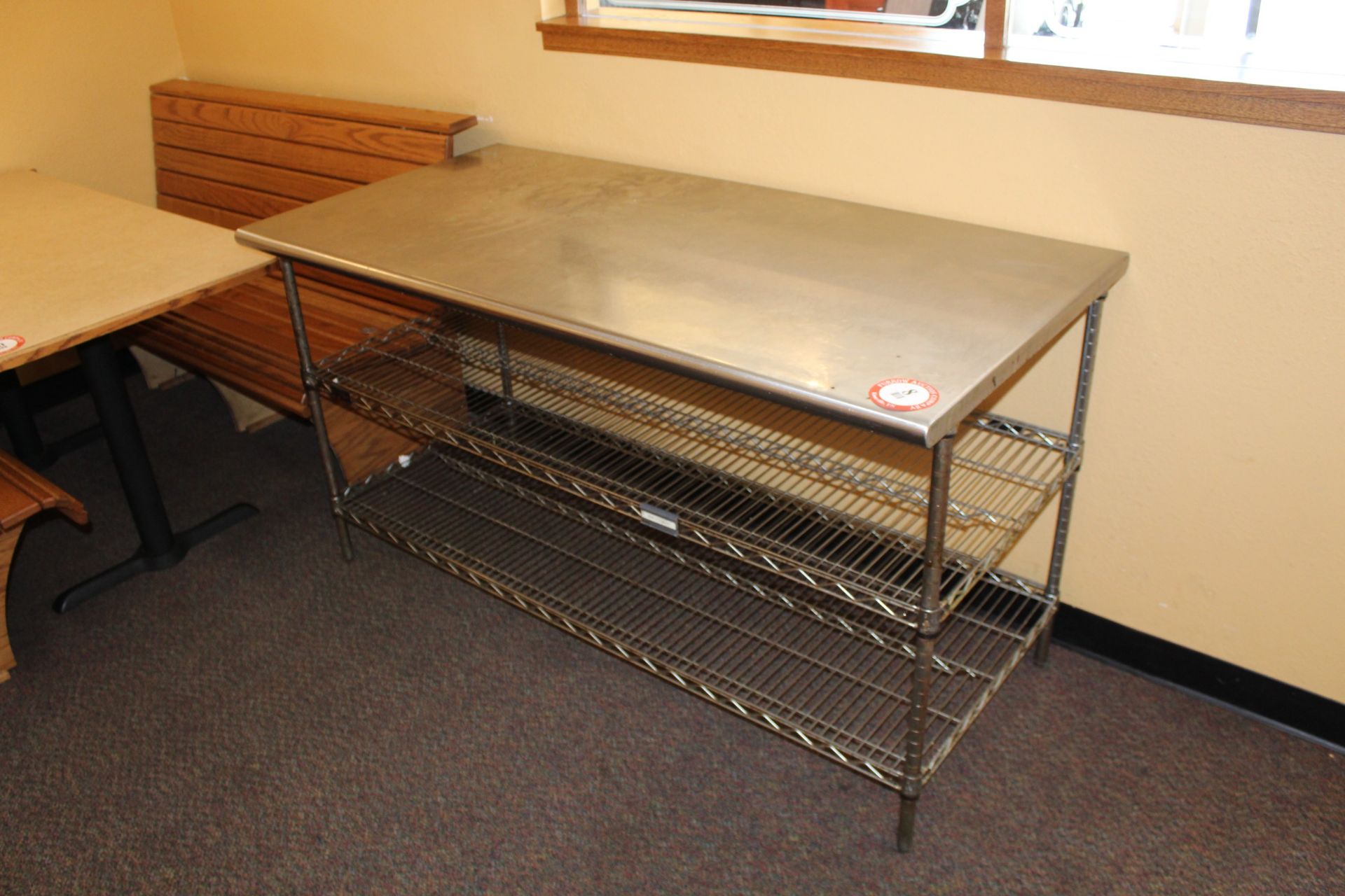 Stainless Steel Table w/ 2 Adjustable Shelves, 30" x 60"