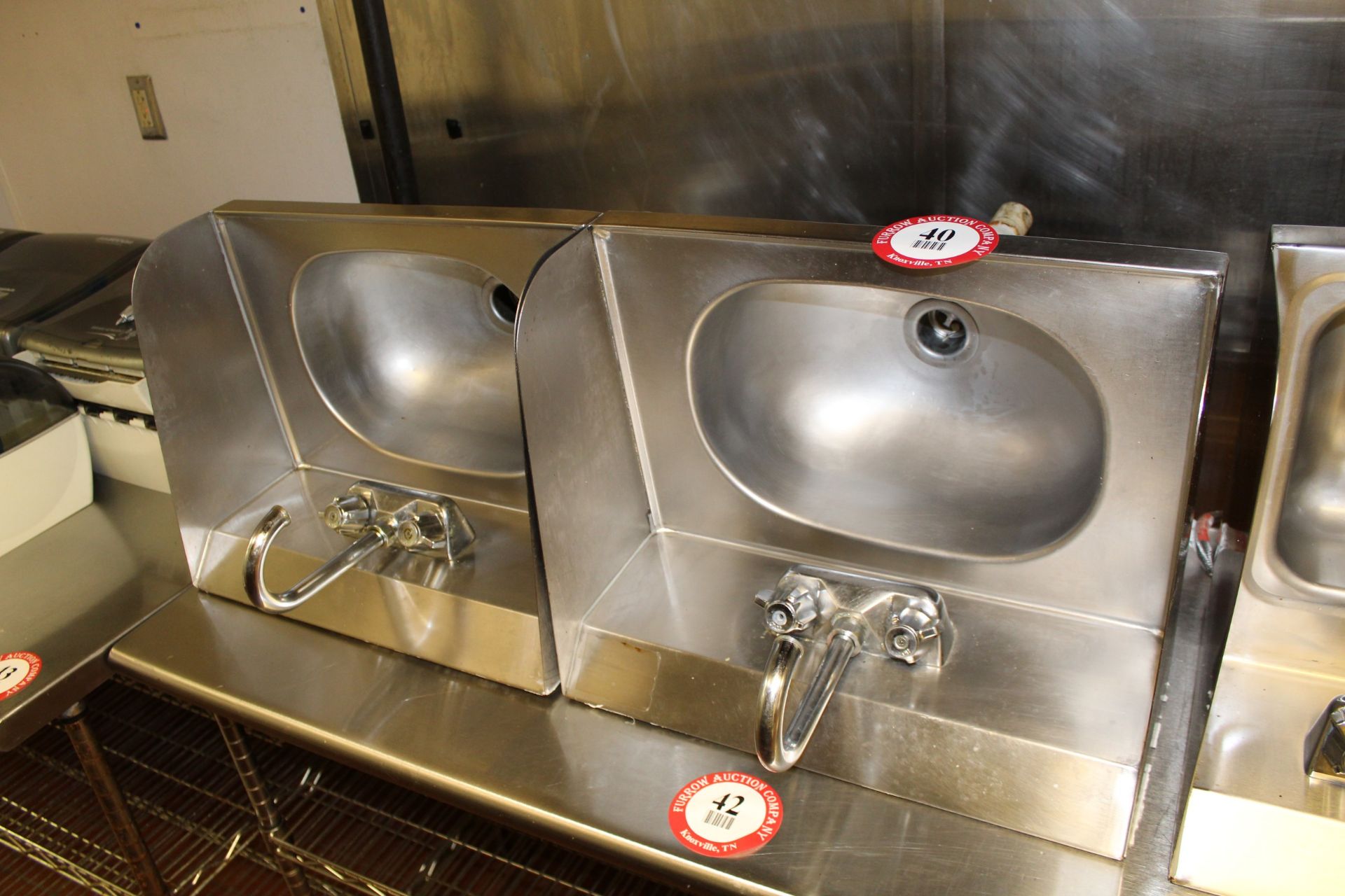 (2) Stainless Steel Hand Wash Sinks