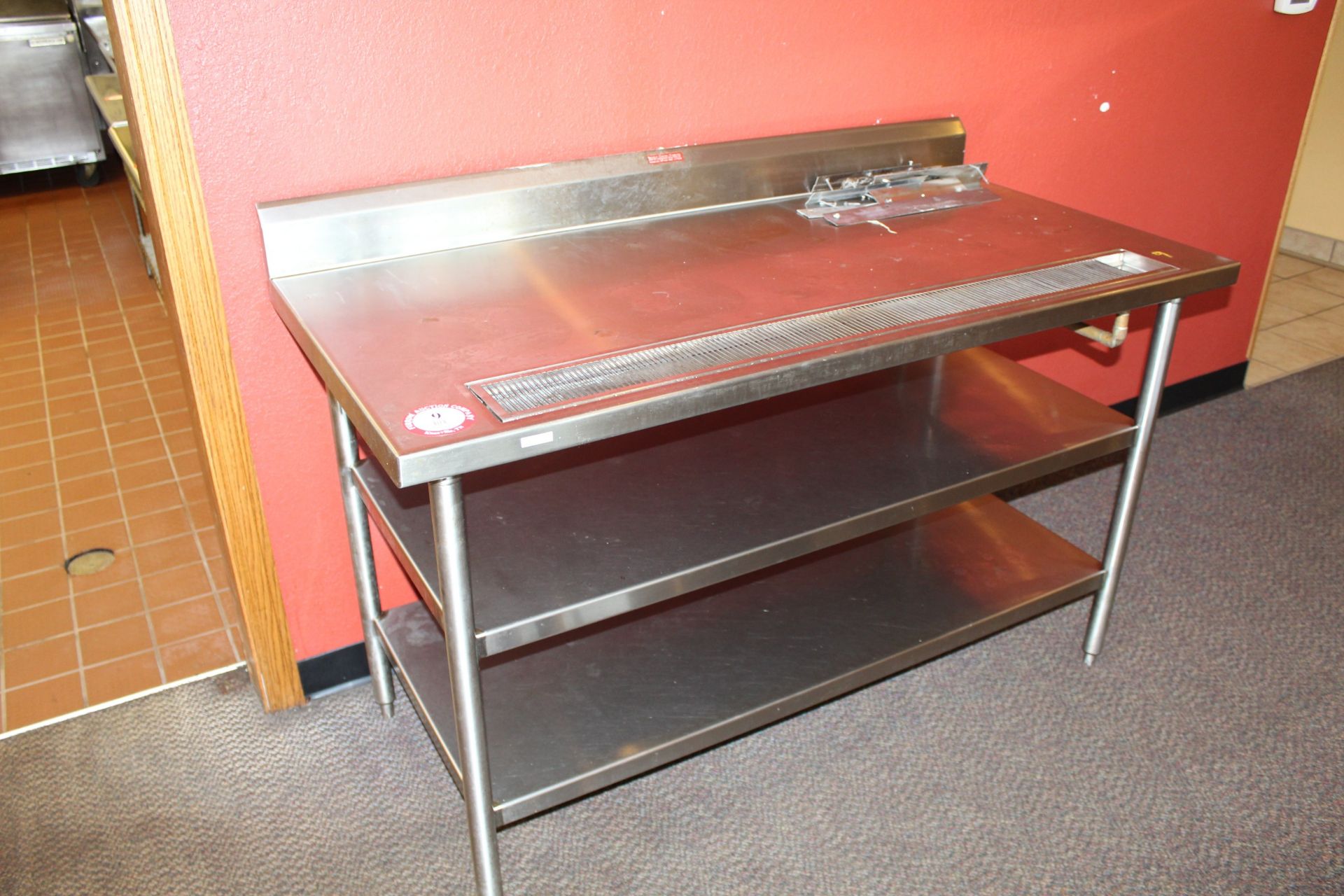 Stainless Steel Hostess Station w/ Drain Rail, 60" x 30"