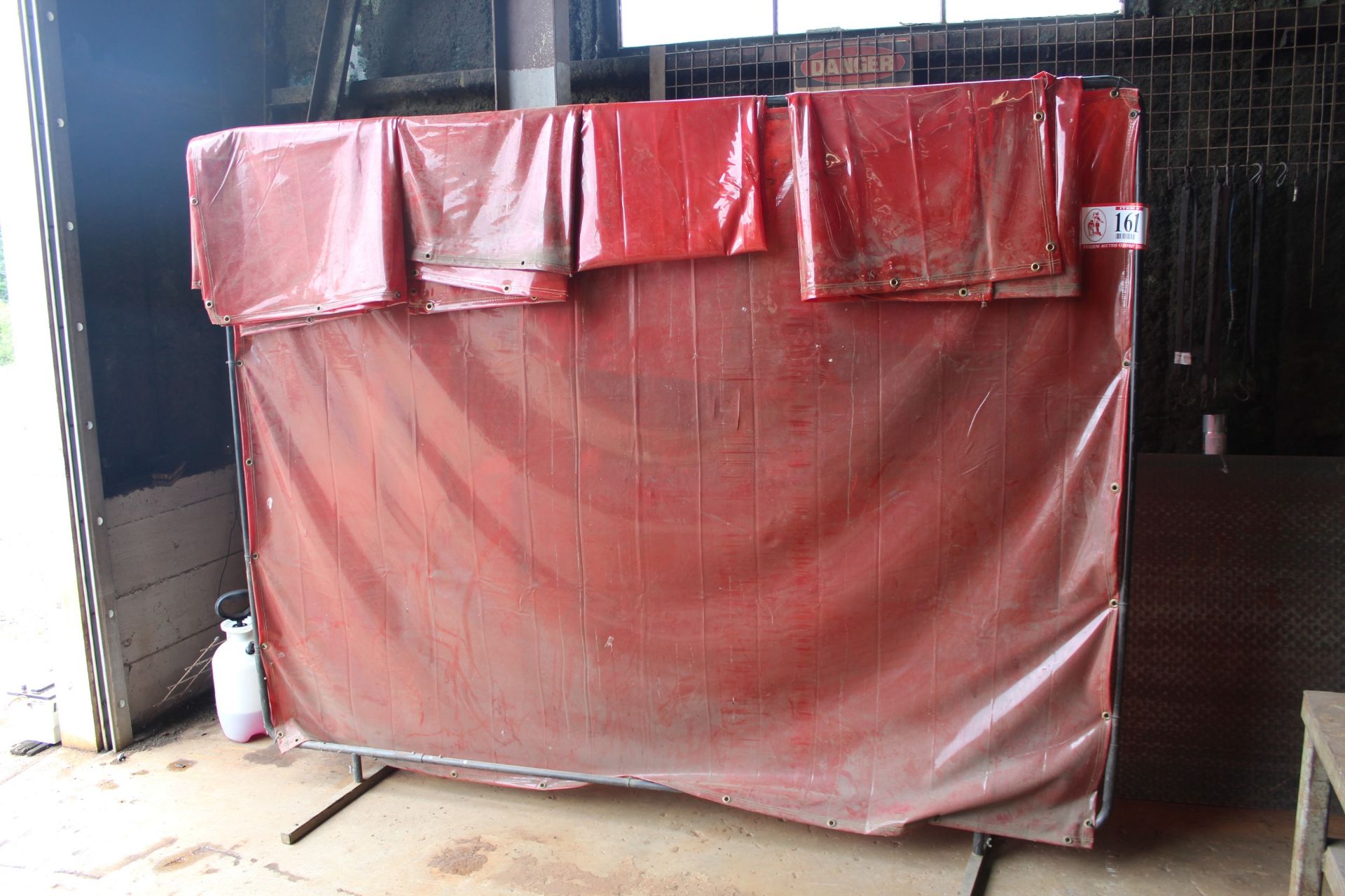 Welding Curtain Frame and (5) Welding Curtains