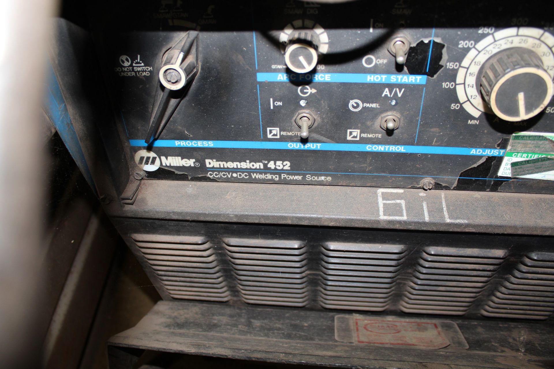 Miller Dimension 452 Welder w/ Miller 70 Series Wire Feed s/n KJ209487 - Image 2 of 2