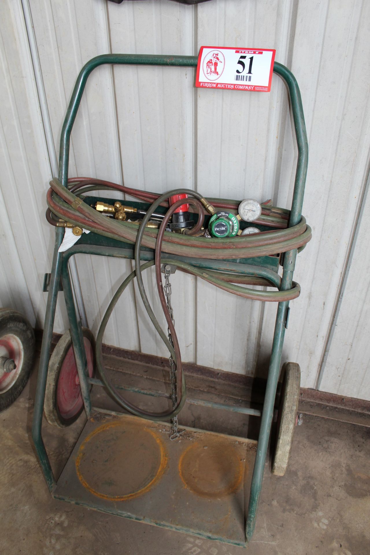 Torch Cart w/ Cutting Torch Hose & Regulators