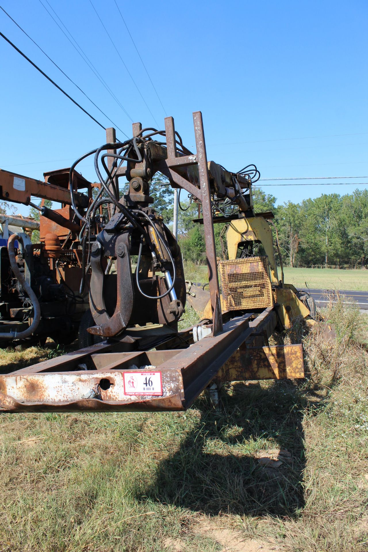 Trailer Mounted Hydraulic Logging Crane - Salvage