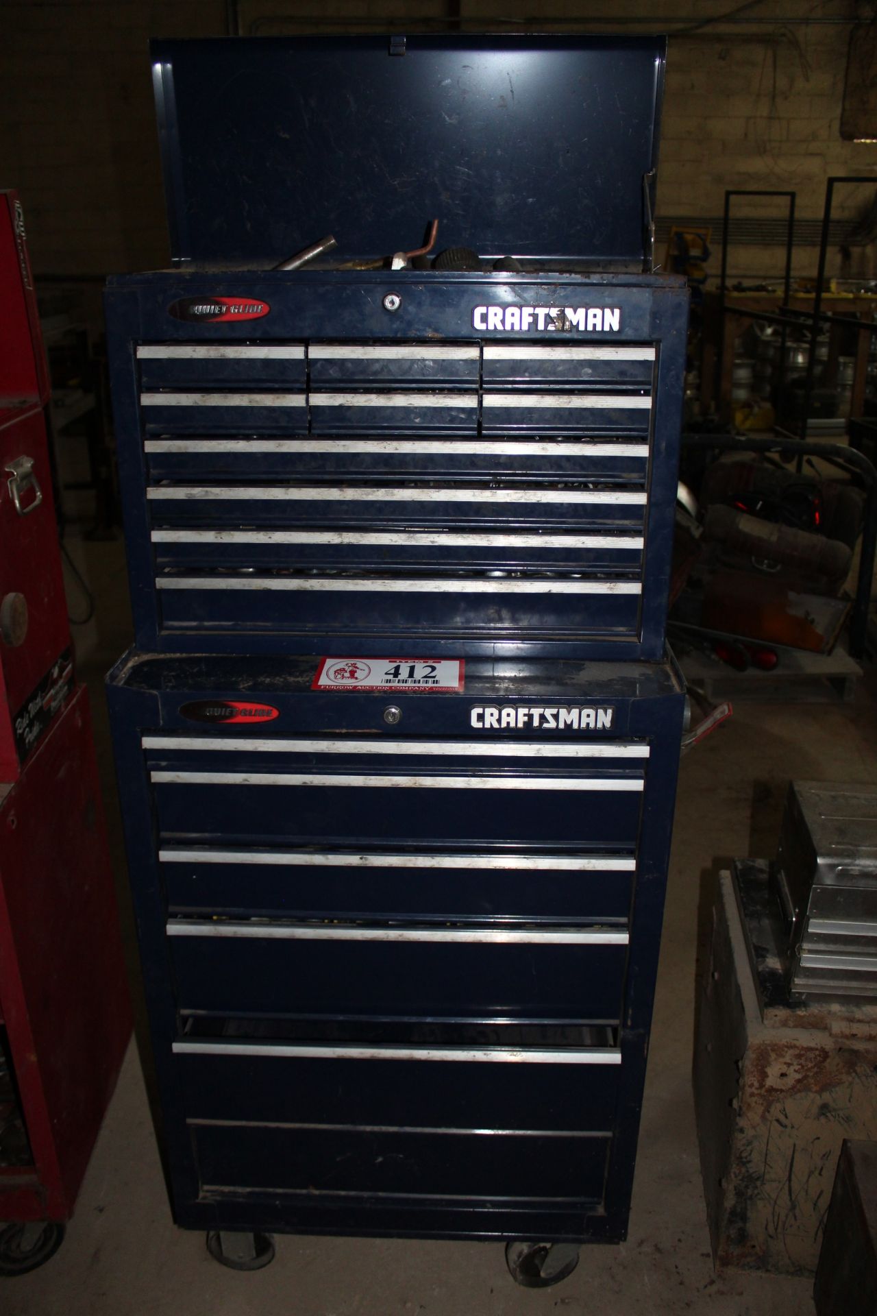 Craftsman 15 Drawer Upright Tool Box w/ Contents