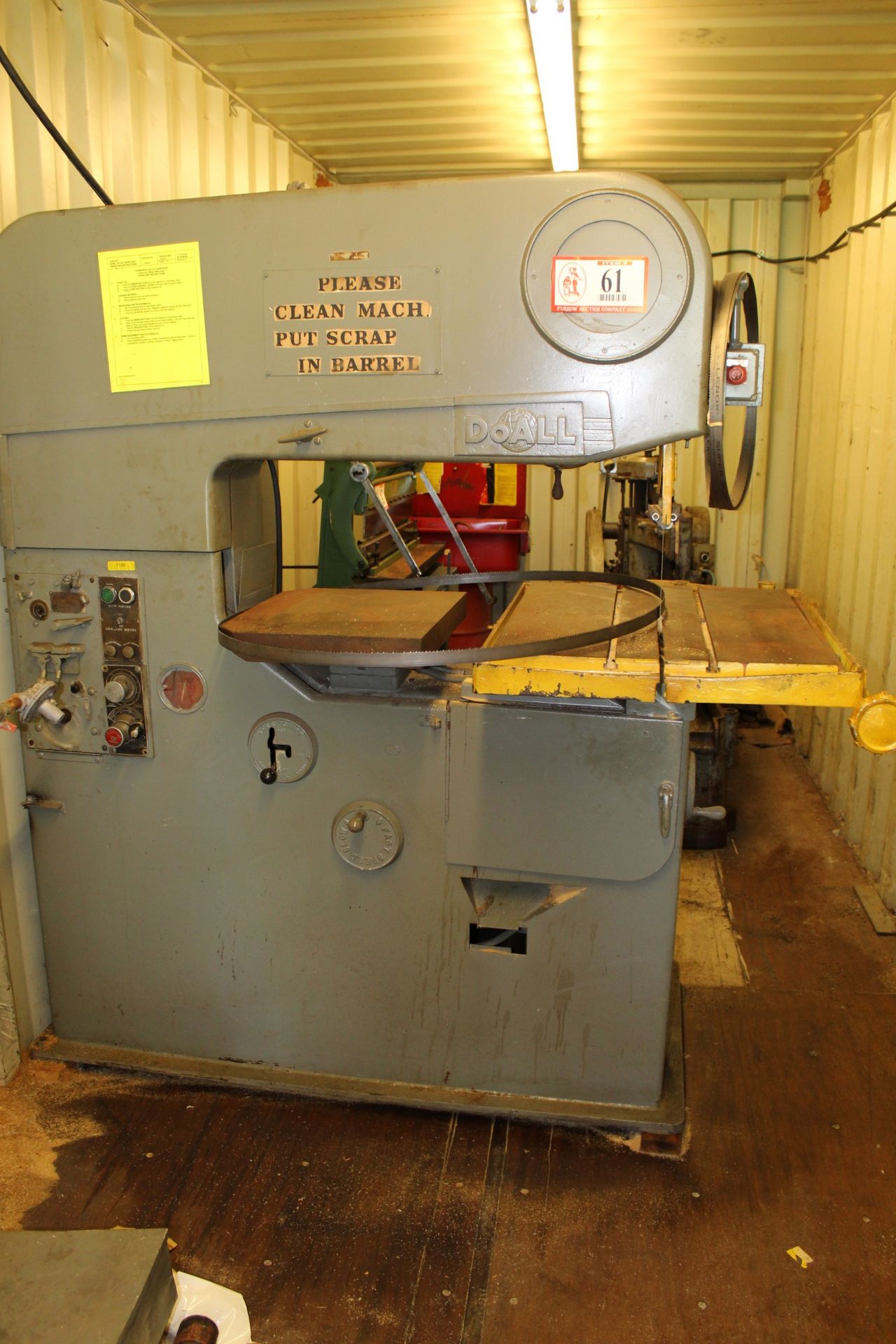 DoAll Vertical Band Saw, 36" Throat