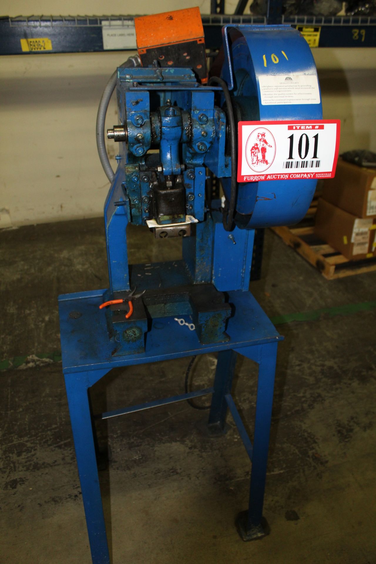 Assex Model 300A Mechanical Press Mounted On Stand