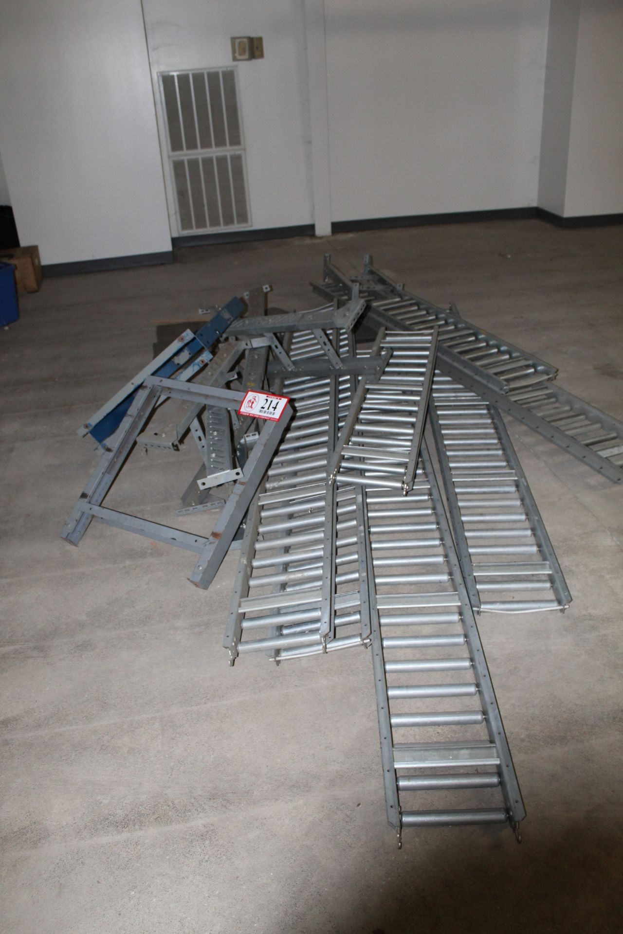 (7) Pieces of Roller Conveyor, (5) 120" x 10" (2) 60" x 10" & (8) Stands