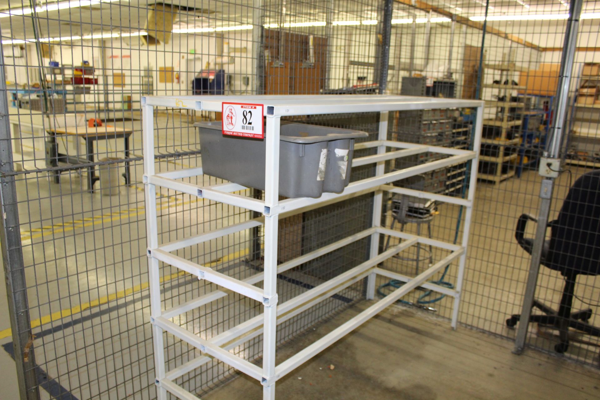 Contents of Tool room Cage To Include: (3) Sections of Custom Built Metal Shelving, (1) 144" x 21" x - Image 2 of 2