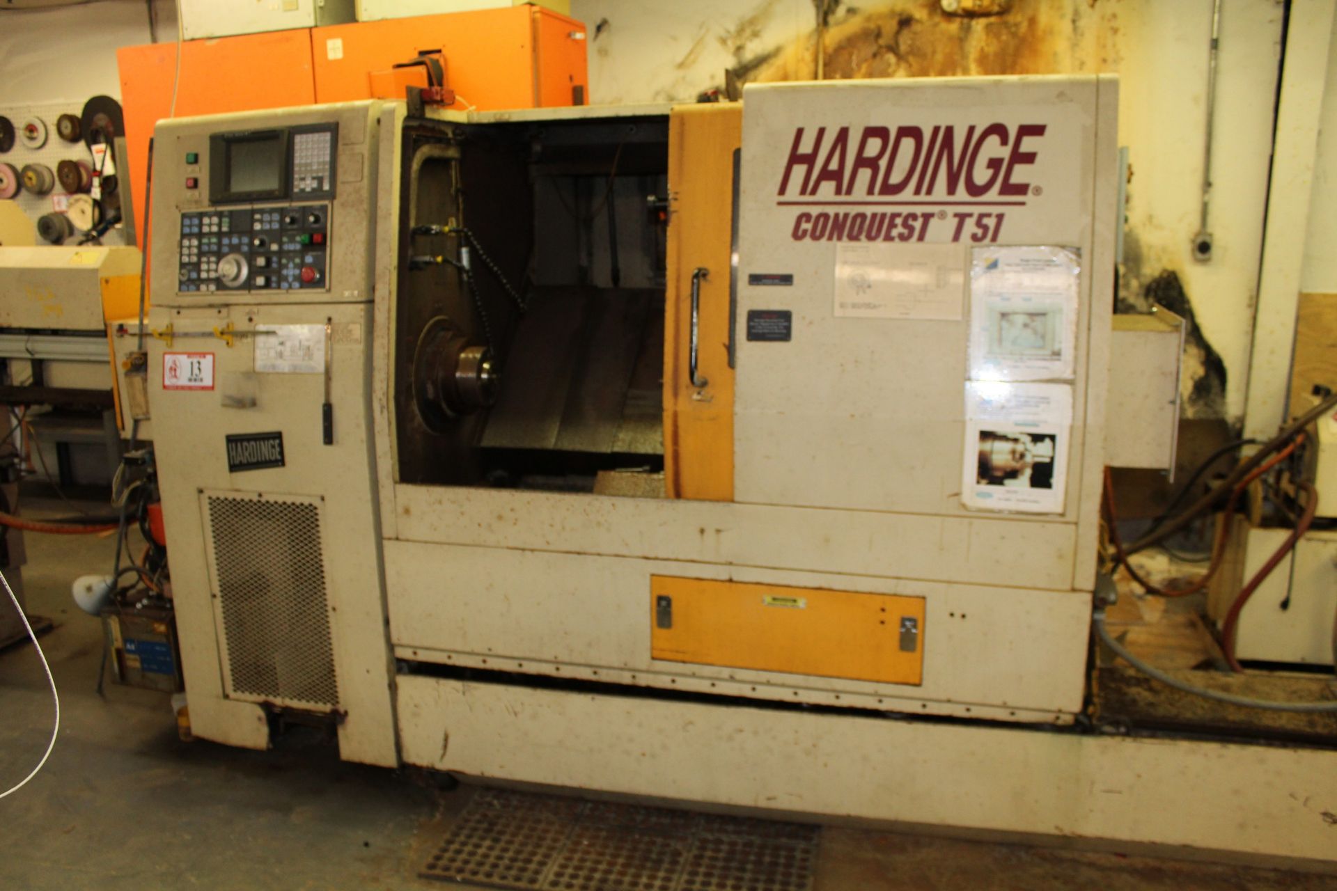 Hardinge Conquest T51 CNC Turning Lathe w/ LNS Quick Load Bar Loader Cool Jet 70-30 Chiller and a - Image 3 of 4