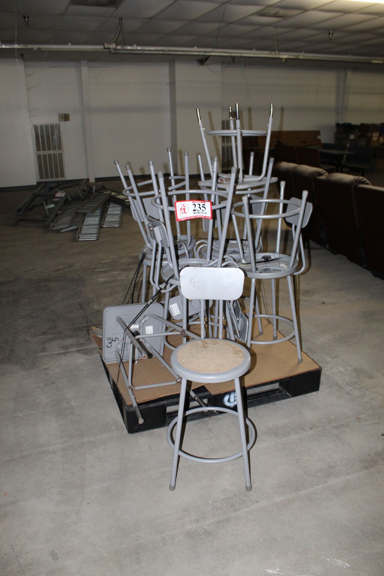 (6) Metal Stools - Image 2 of 2