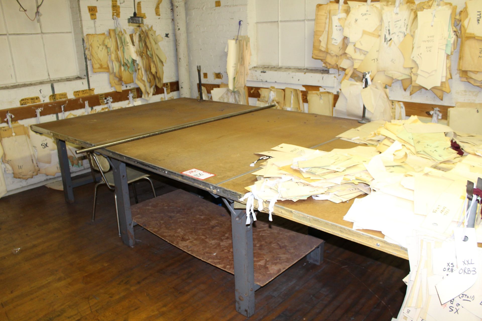 Remaining Tables & Desks In Cutting Room: (3) Cutting Tables- (1) 192" x 72" (2) 144" x 72" Single