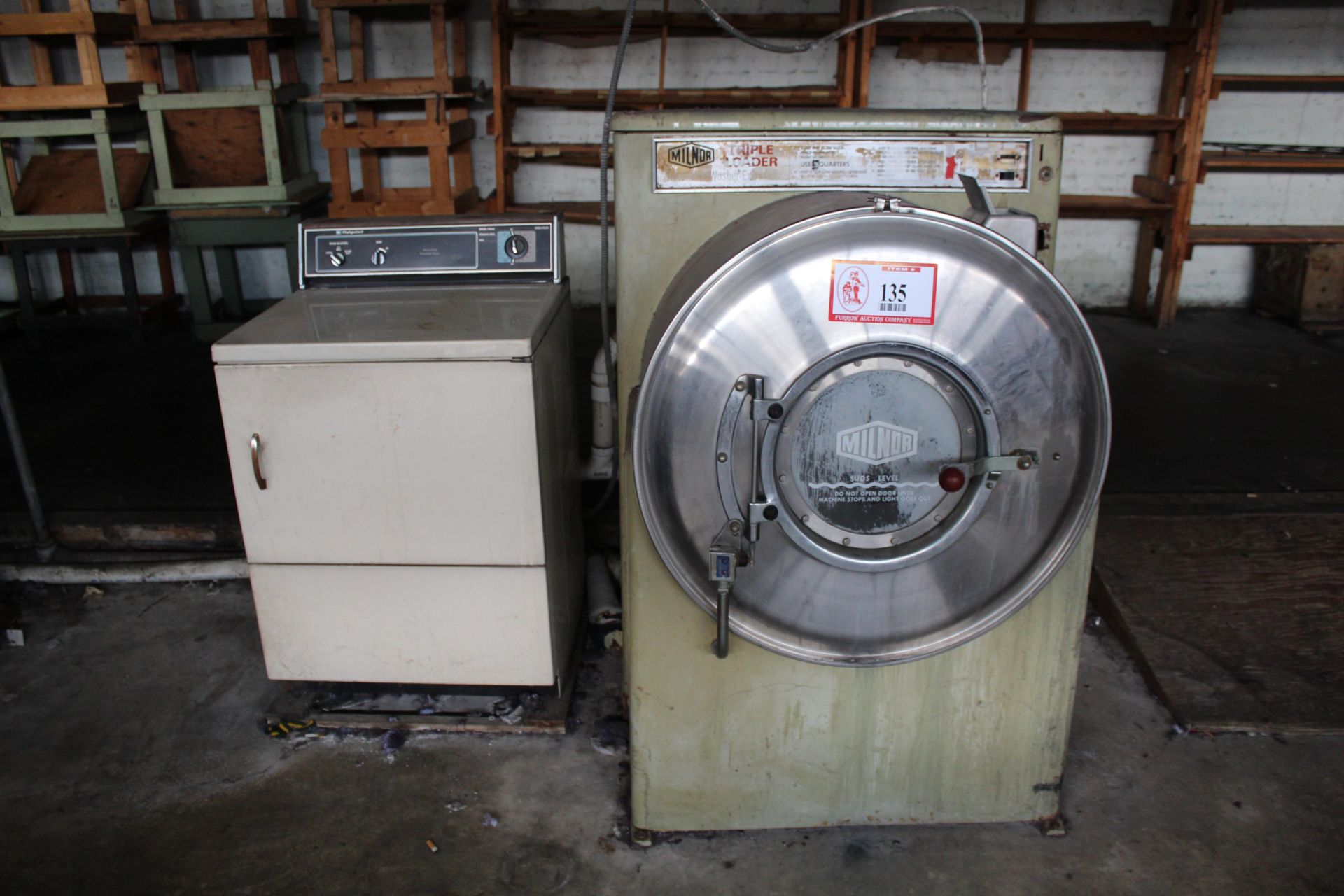 Milnor Triple Loader Automatic Dryer & a Hotpoint Dryer