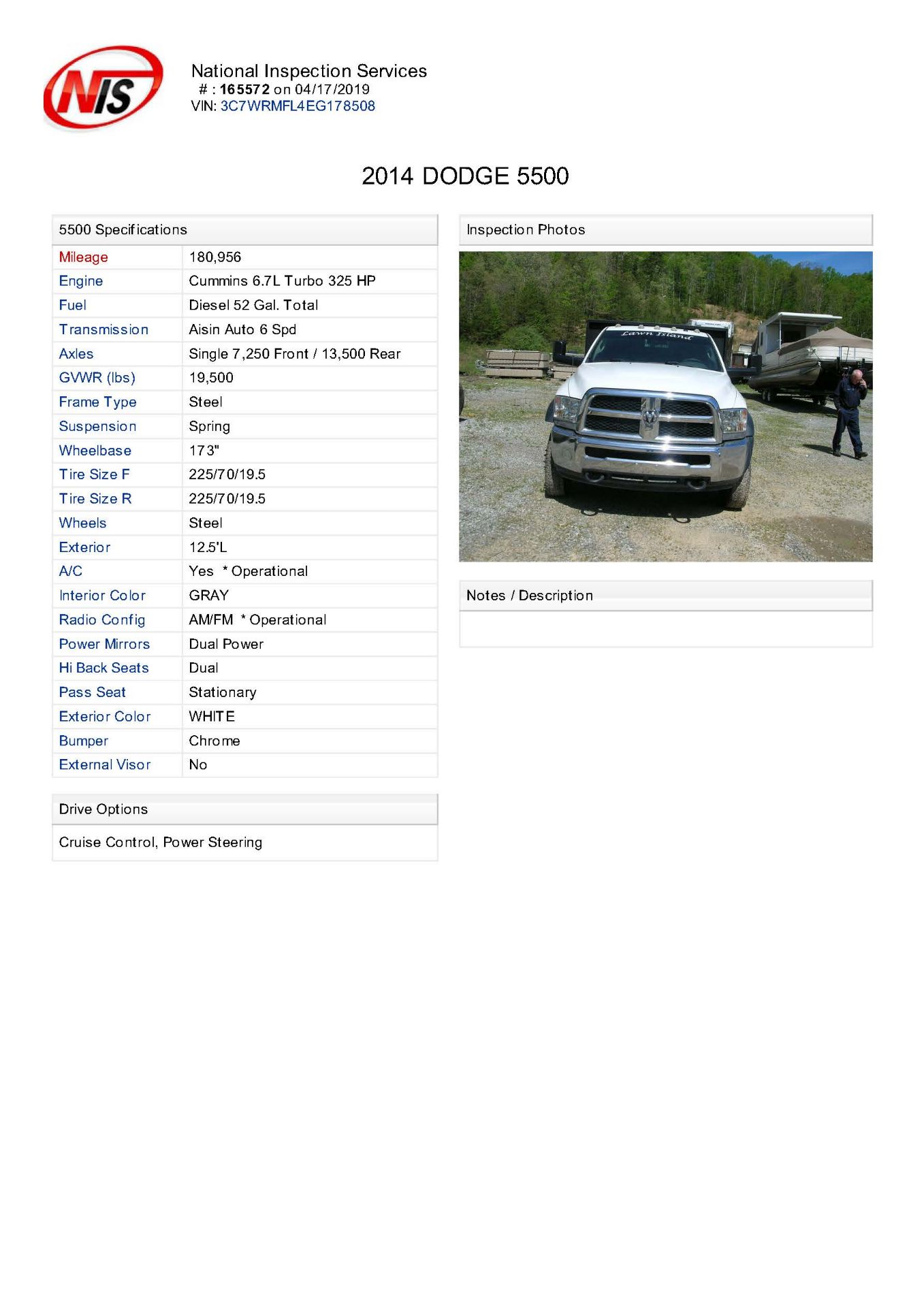 2014 Dodge Ram 5500 Dump Truck - Image 15 of 18