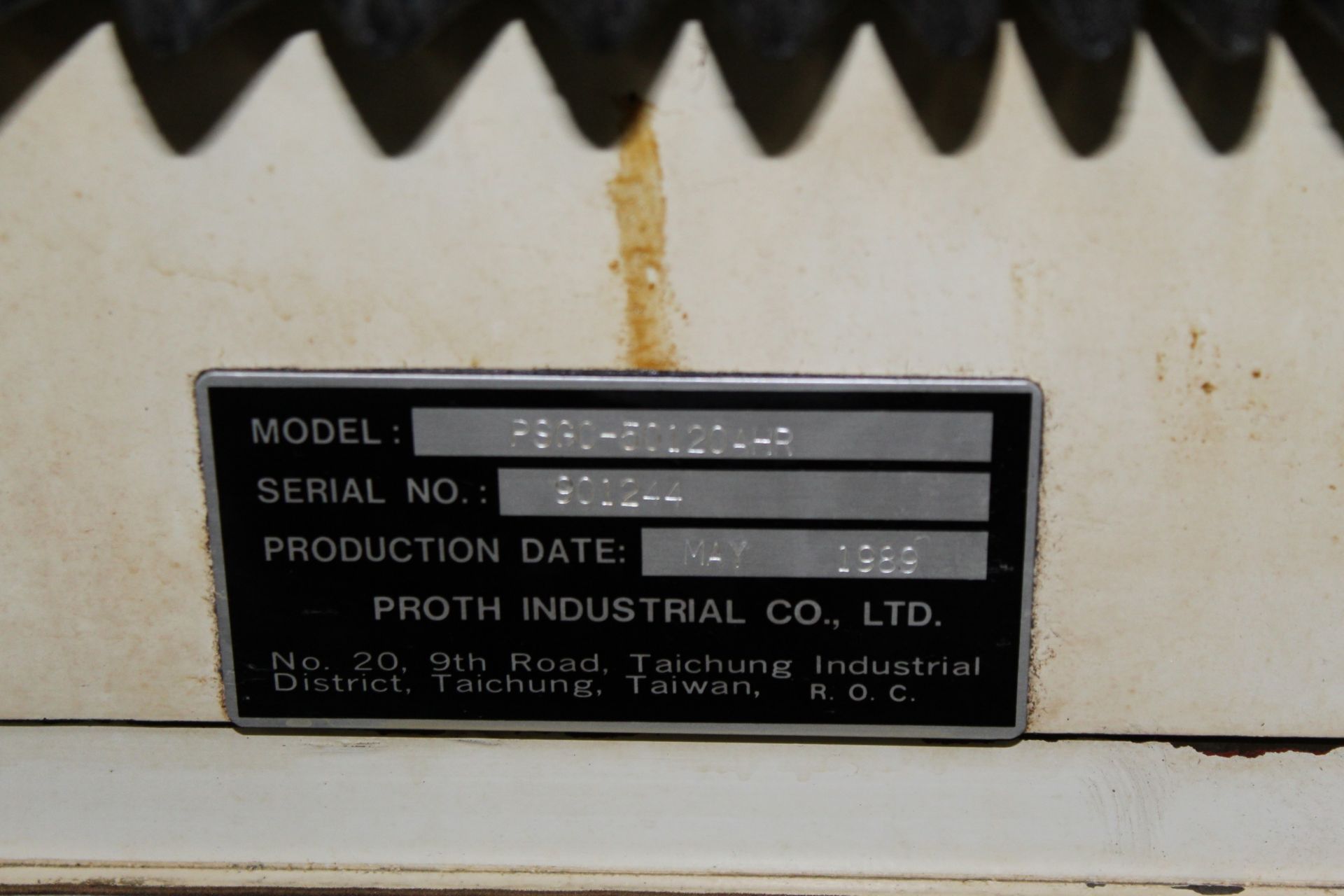 1989 Proth Surface Grinder Model 50120AHP w/ 48" x 18" Magnetic Plate s/n 901244 - Image 4 of 4