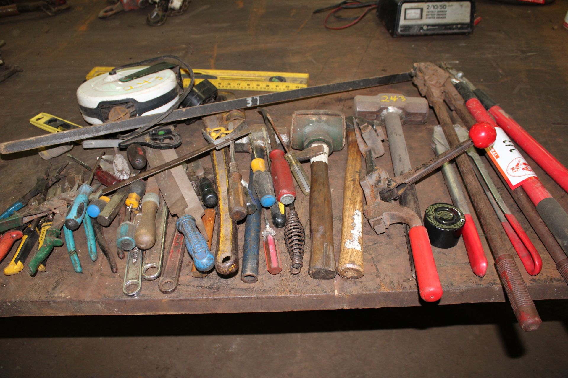 Misc. Hand Tools, Hammer, Files, Screw Drivers, Plyers, Wrenches, Etc