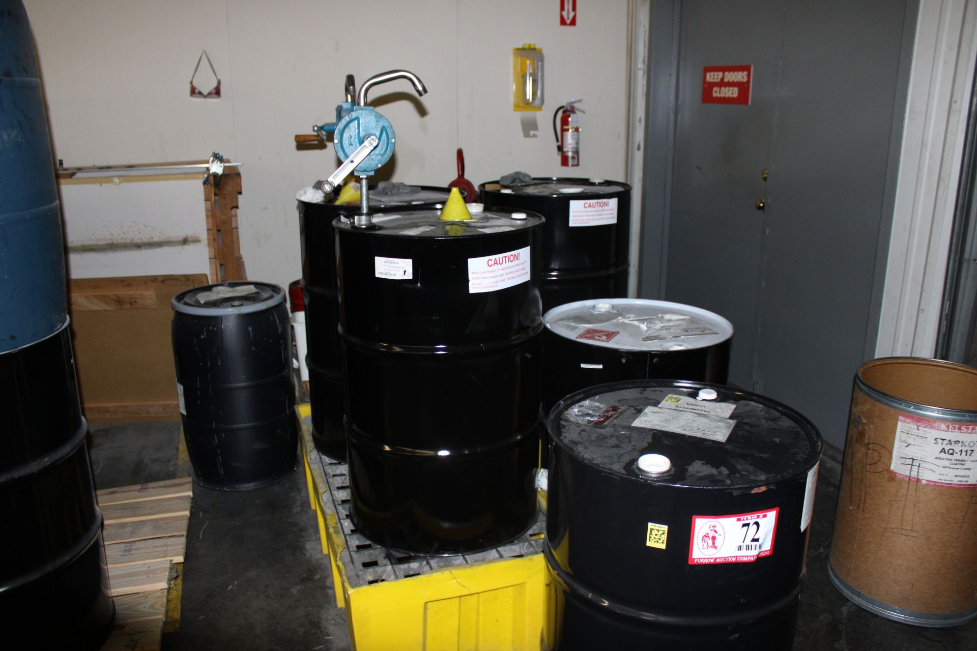 (1) Full 55 Gallon Drum of Signatory Products A240 Wash #7274 and Some Open Partial Barrels w/ 4-