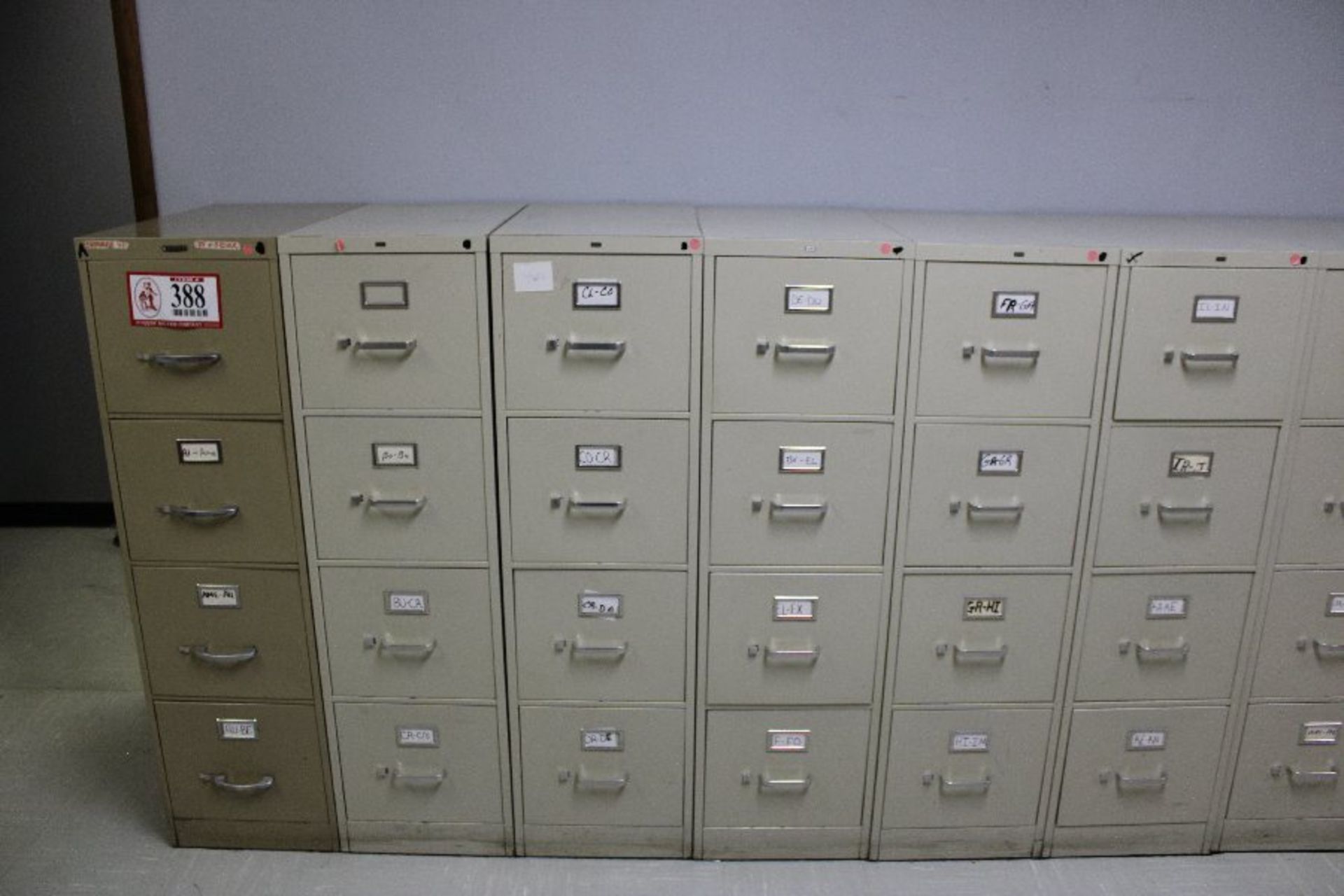 (6) 4 Drawer Metal File Cabinets