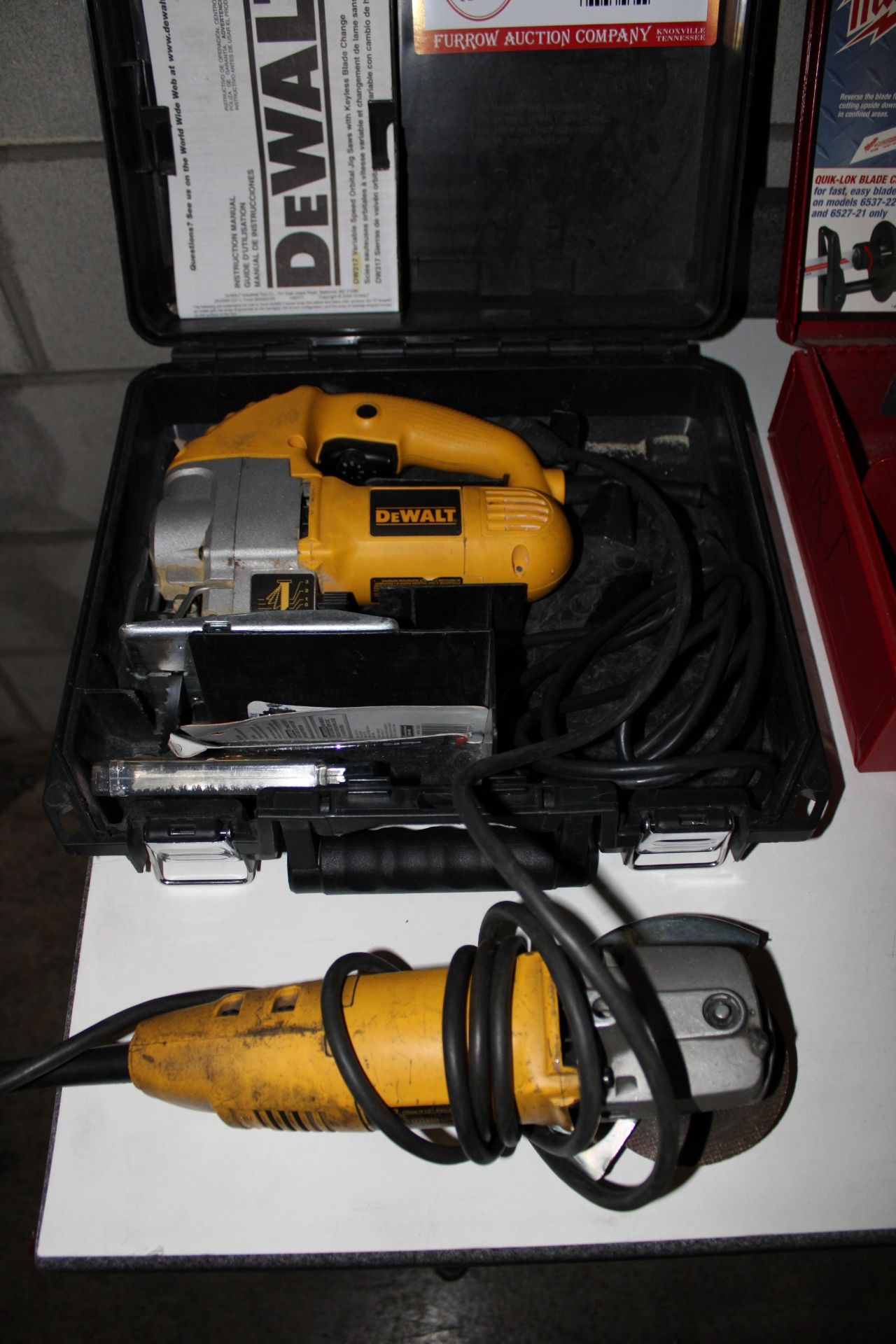 DEWALT Jig Saw and a DEWALT 4.5" Angle Grinder