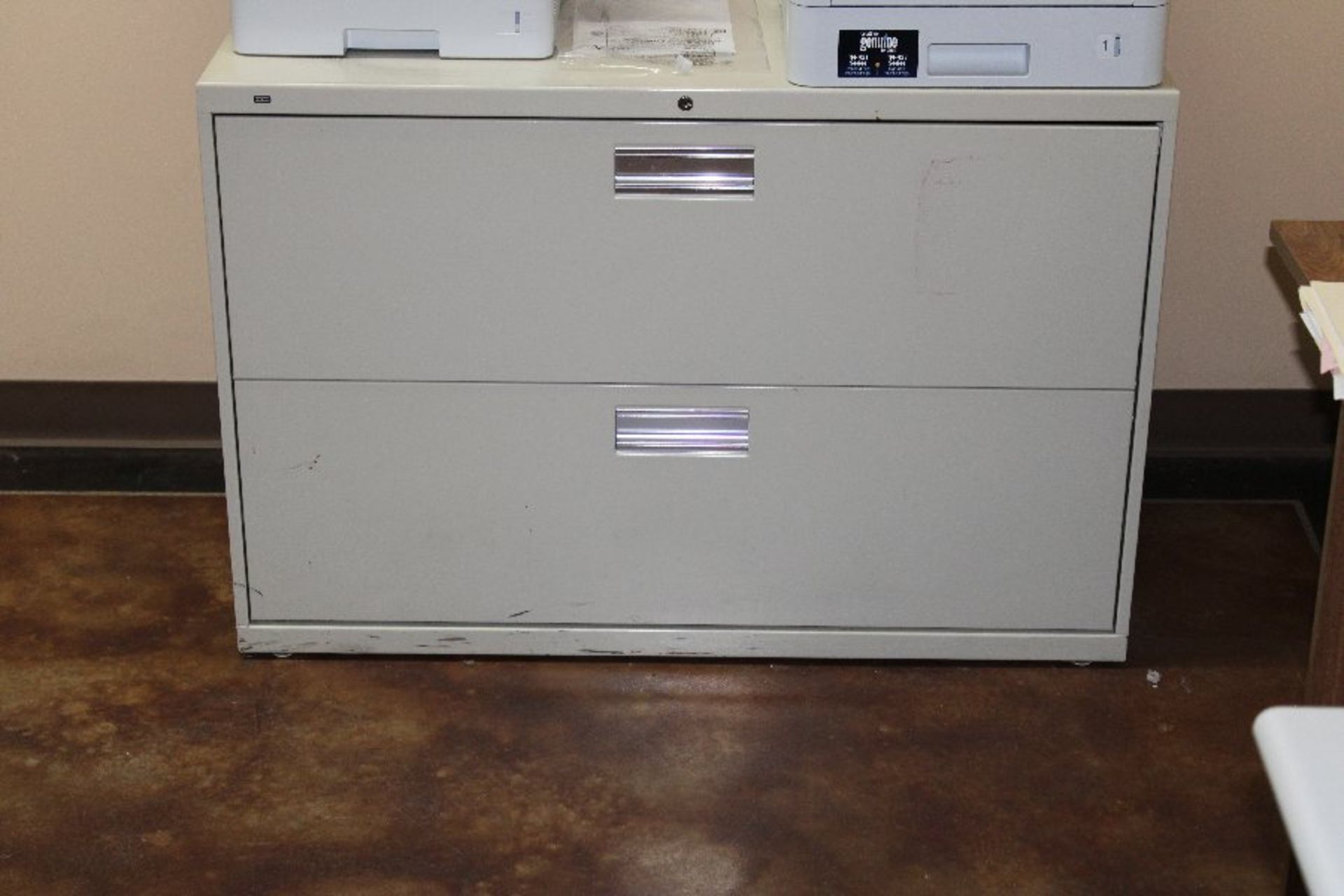 2 Drawer Lateral File Pressed Wood Printer Stand, Metal 2 Drawer File Cabinet w/ 2 Cabinet Doors - Image 2 of 2